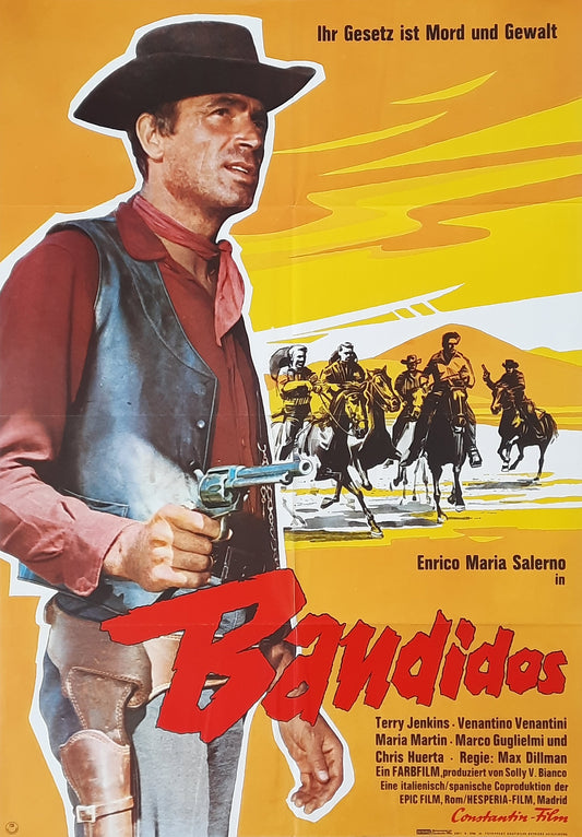 BANDIDOS 1967 Enrico Maria Salerno German 1-Sheet Movie Poster