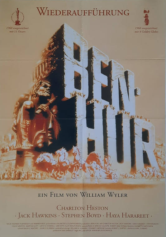 BEN HUR Re-1970 (1959) Charlton Heston German 1-Sheet Movie Poster