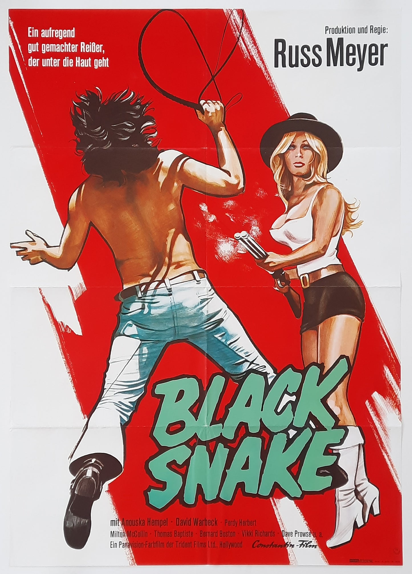 BLACK SNAKE 1973 Russ Meyer German 1-Sheet Movie Poster