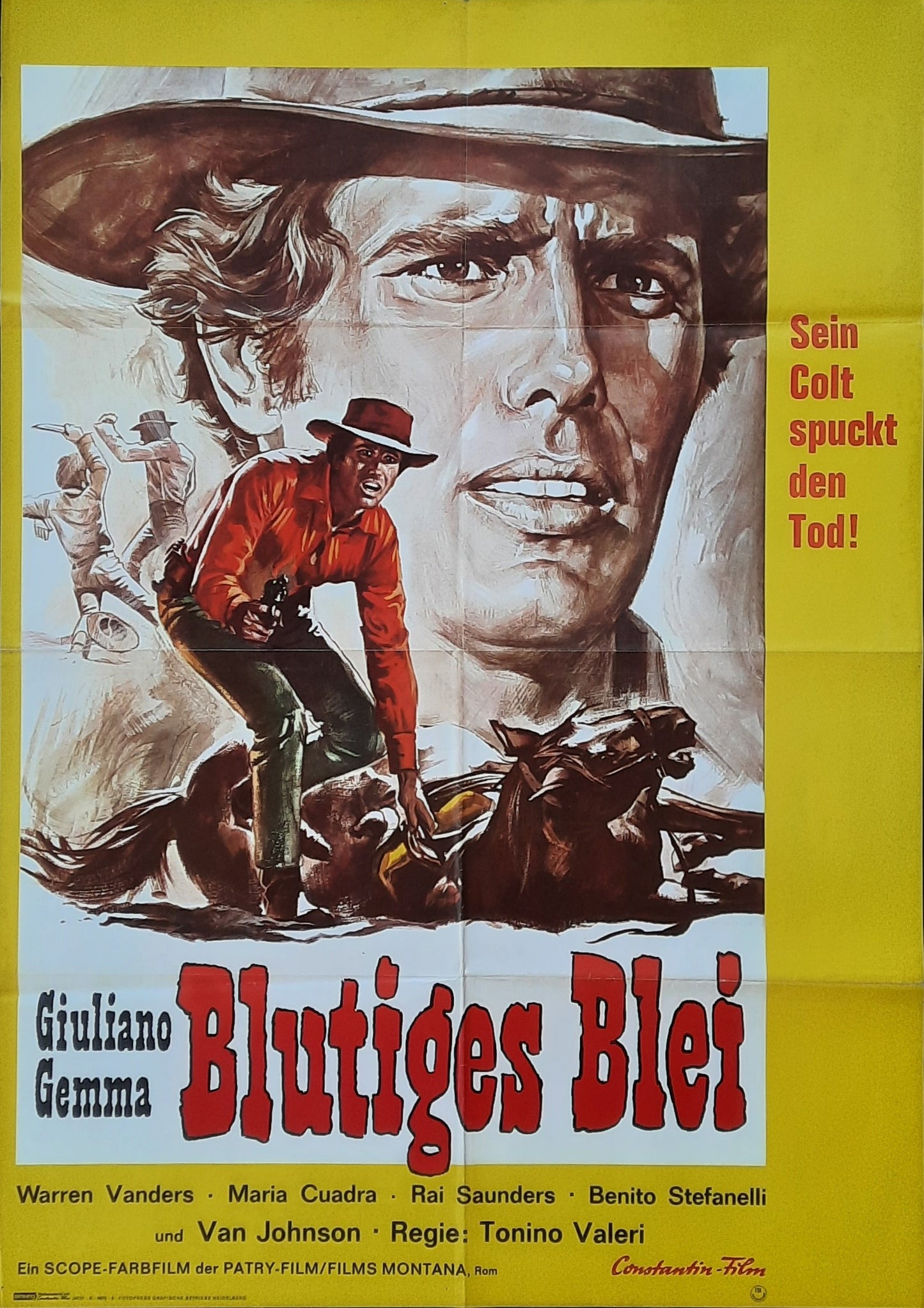 BULLET FOR THE PRESIDENT Original Movie Poster 1969 Giuliano Gemma German 1 Sheet