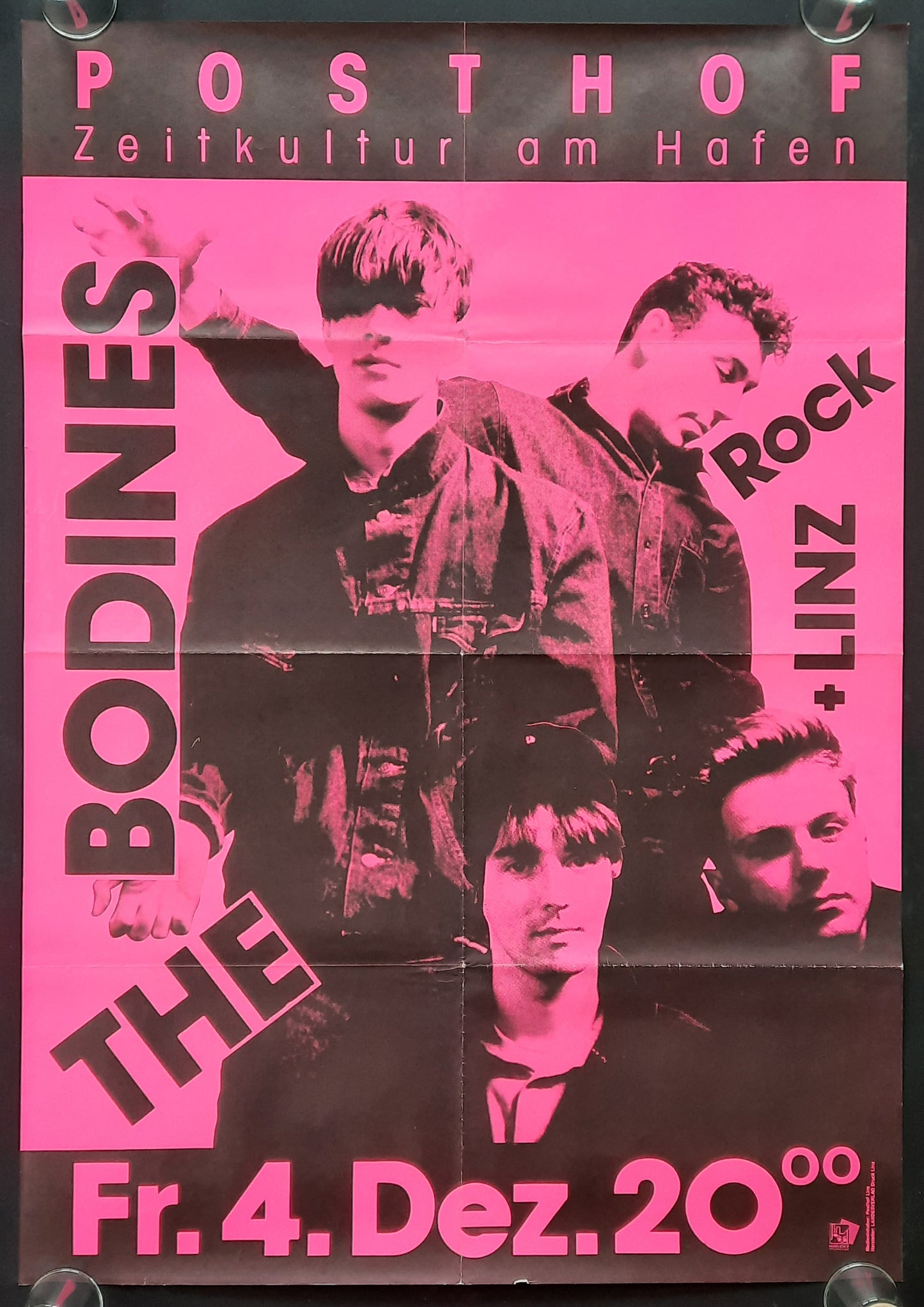 BODINES 1990 Concert Poster Dec 4th Linz Austria 1st print