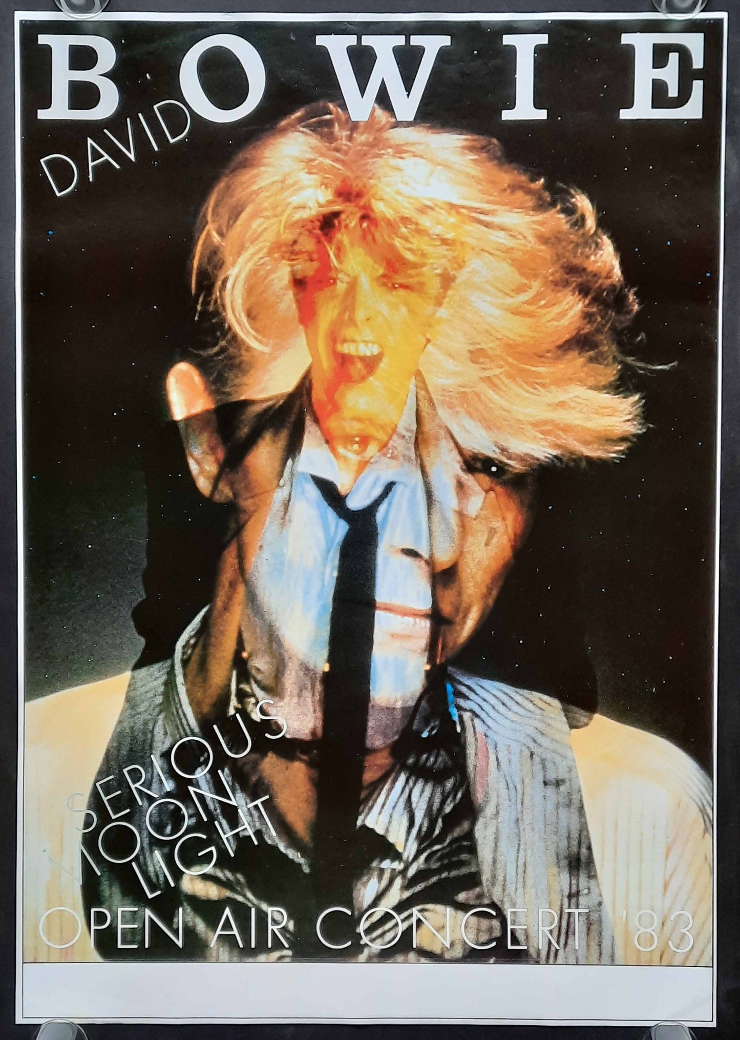 DAVID BOWIE 1983 Concert Poster "Serious Moonlight" Super-Rare Tour Blank!!!