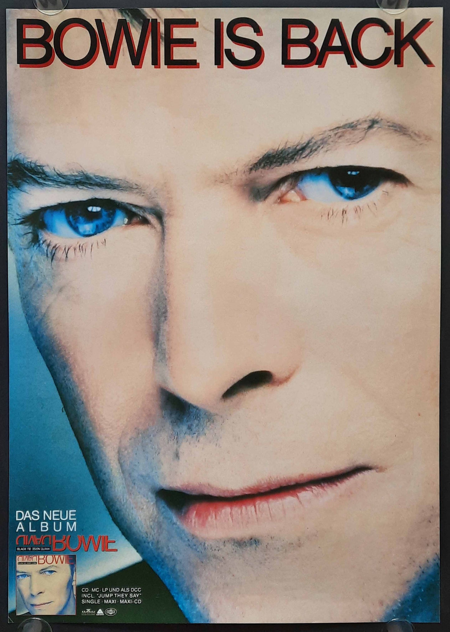 DAVID BOWIE 1993 Promo Poster "Black Tie White Noise" 1st Print! 23 x 33