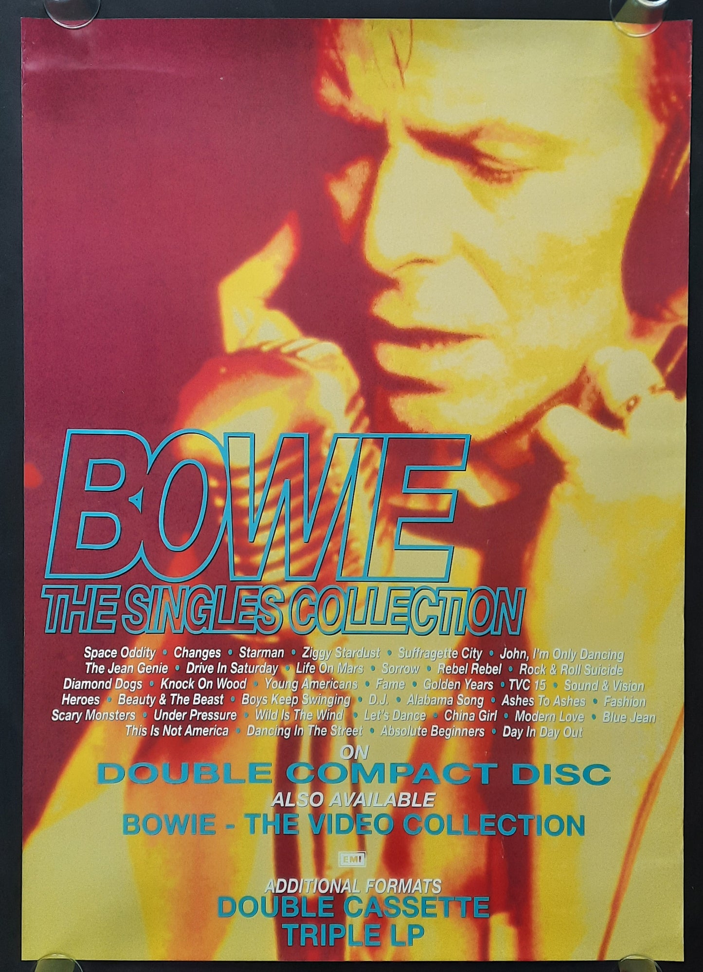 DAVID BOWIE 1993 Promotion Poster Album "Single Collection " 1st print 23x33