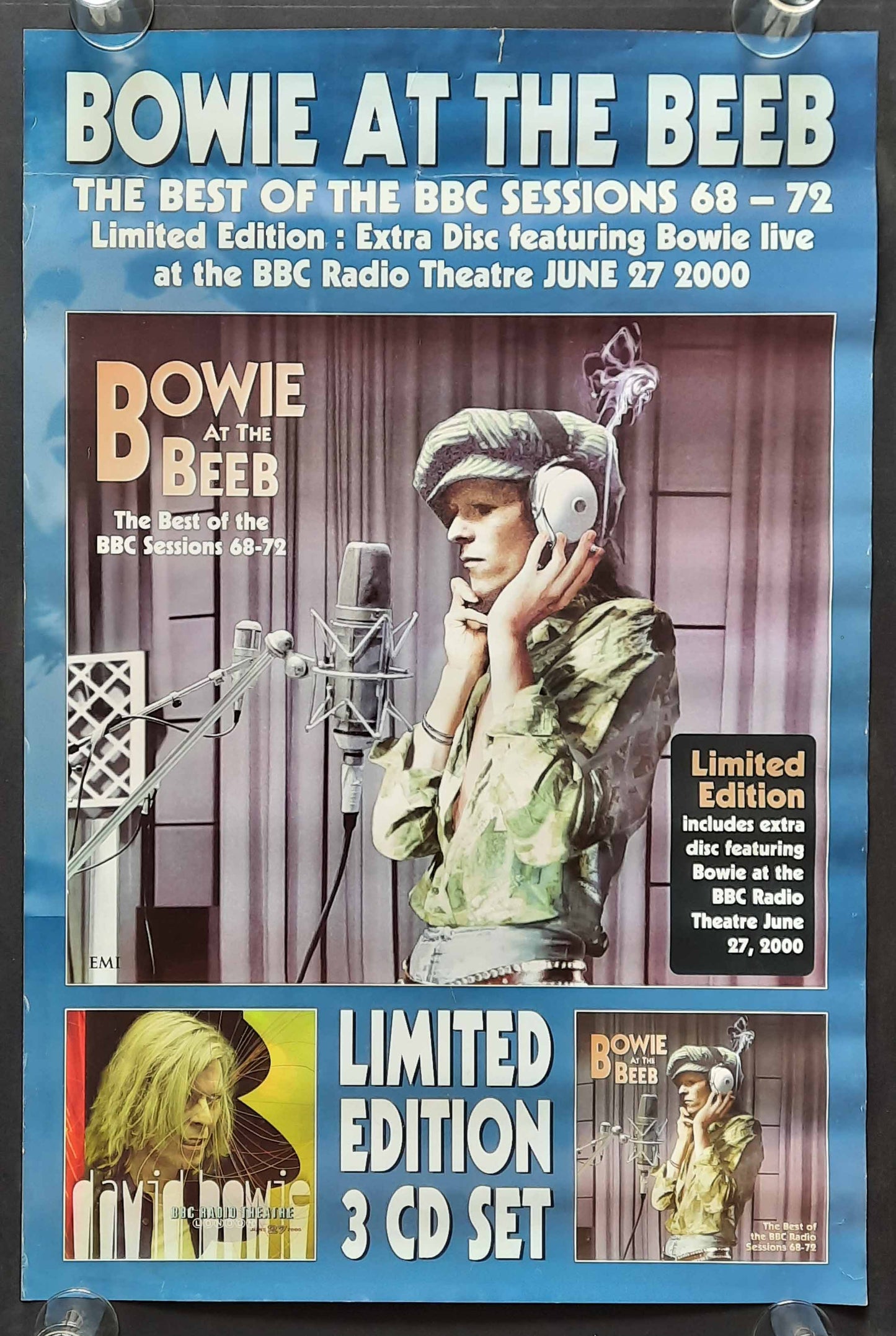 DAVID BOWIE 2002 Promotion Poster Album "At The Beep" 1st print! 20 x 30