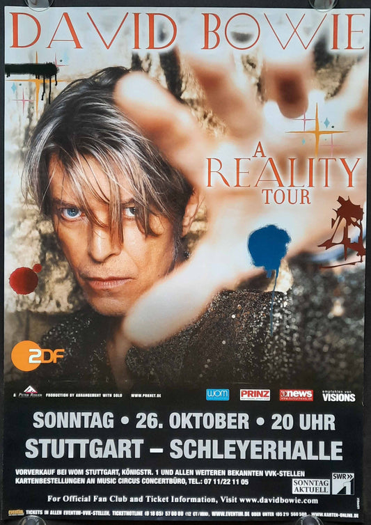 DAVID BOWIE 2003 Concert Poster Okt 26th Stuttgart Germany 1st print 22 x 33