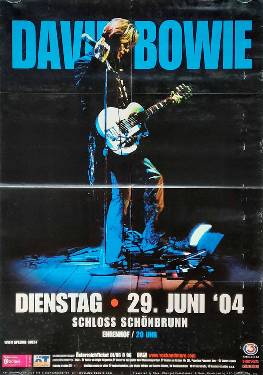 DAVID BOWIE Original Concert Poster June 29, 2004 Vienna Austria CANCELLED SHOW