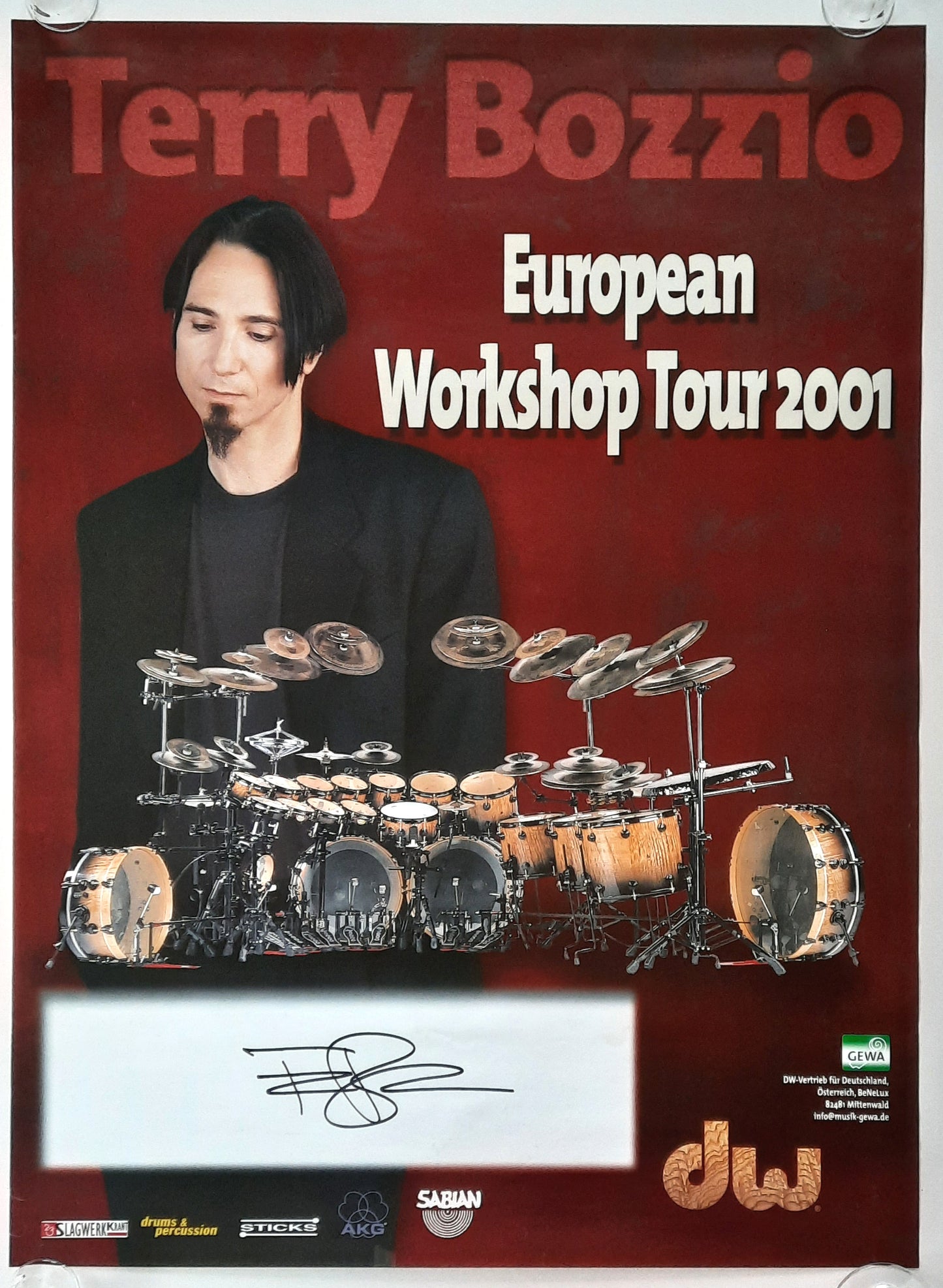 TERRY BOZZIO 2001 Tour Poster SIGNED 1st print