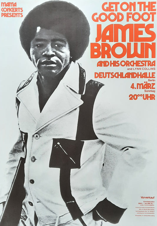 JAMES BROWN 1973 Concert Poster Mar. 4th, Berlin Germany 1st print