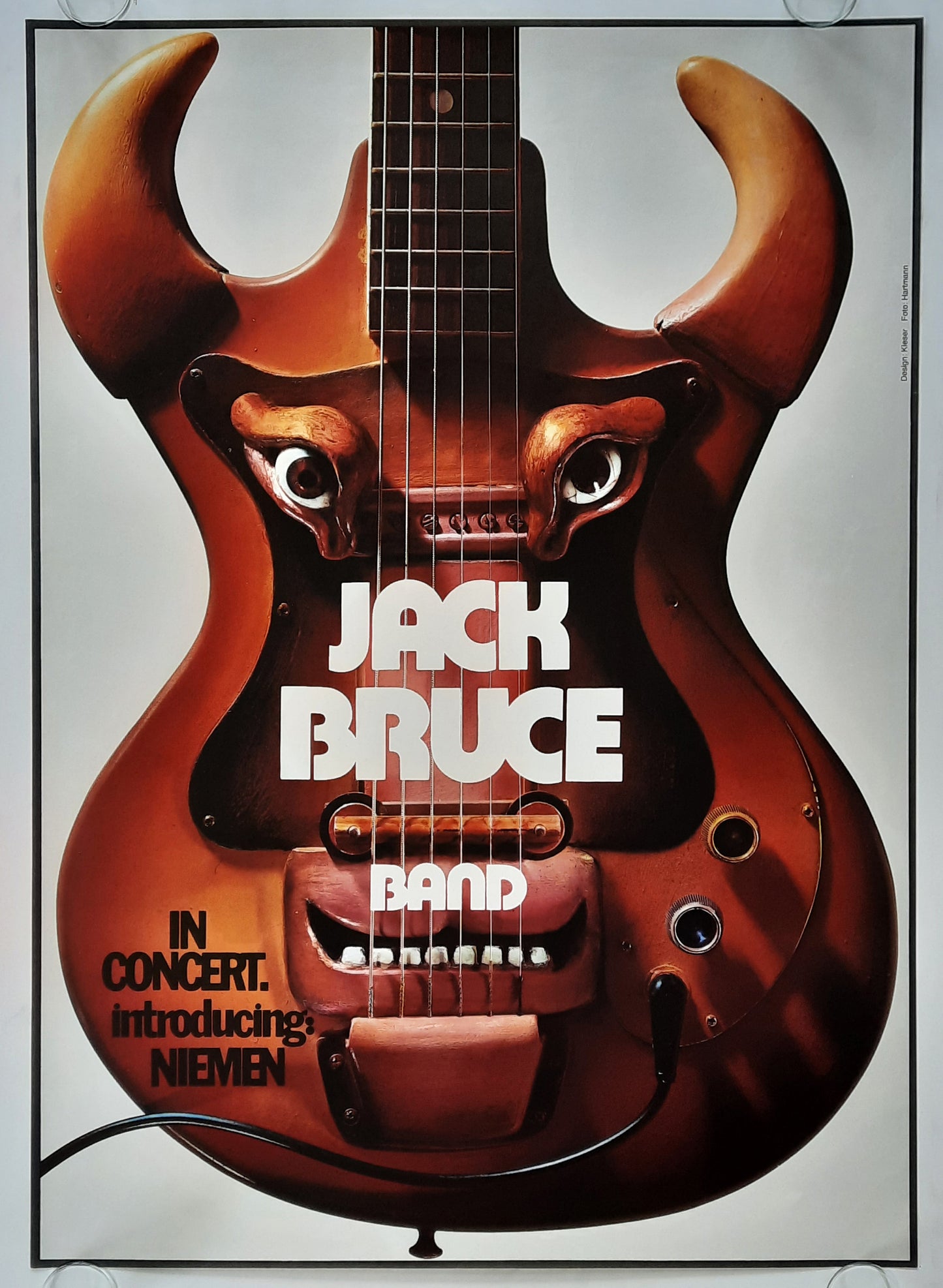 JACK BRUCE CREAM 1974 Tour Poster Germany by Kieser RARE!!