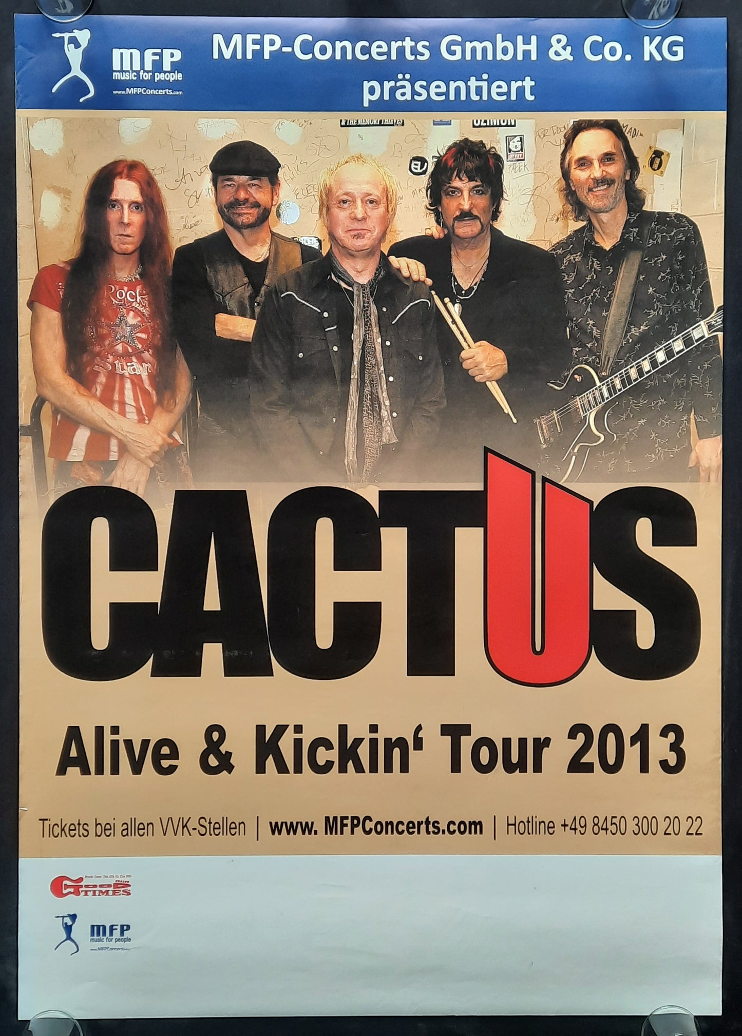 CACTUS Original Promotion Poster - 2013 "Alive & Kickin' Tour" 1