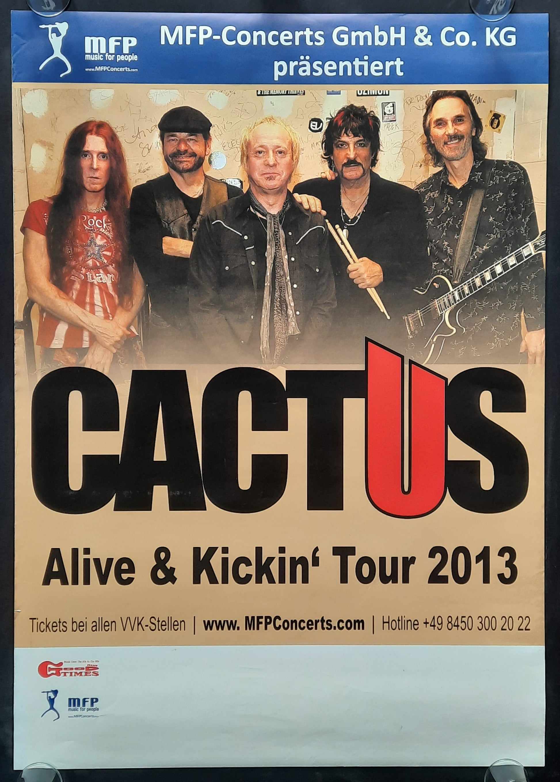 CACTUS Original Promotion Poster - 2013 "Alive & Kickin' Tour" 1