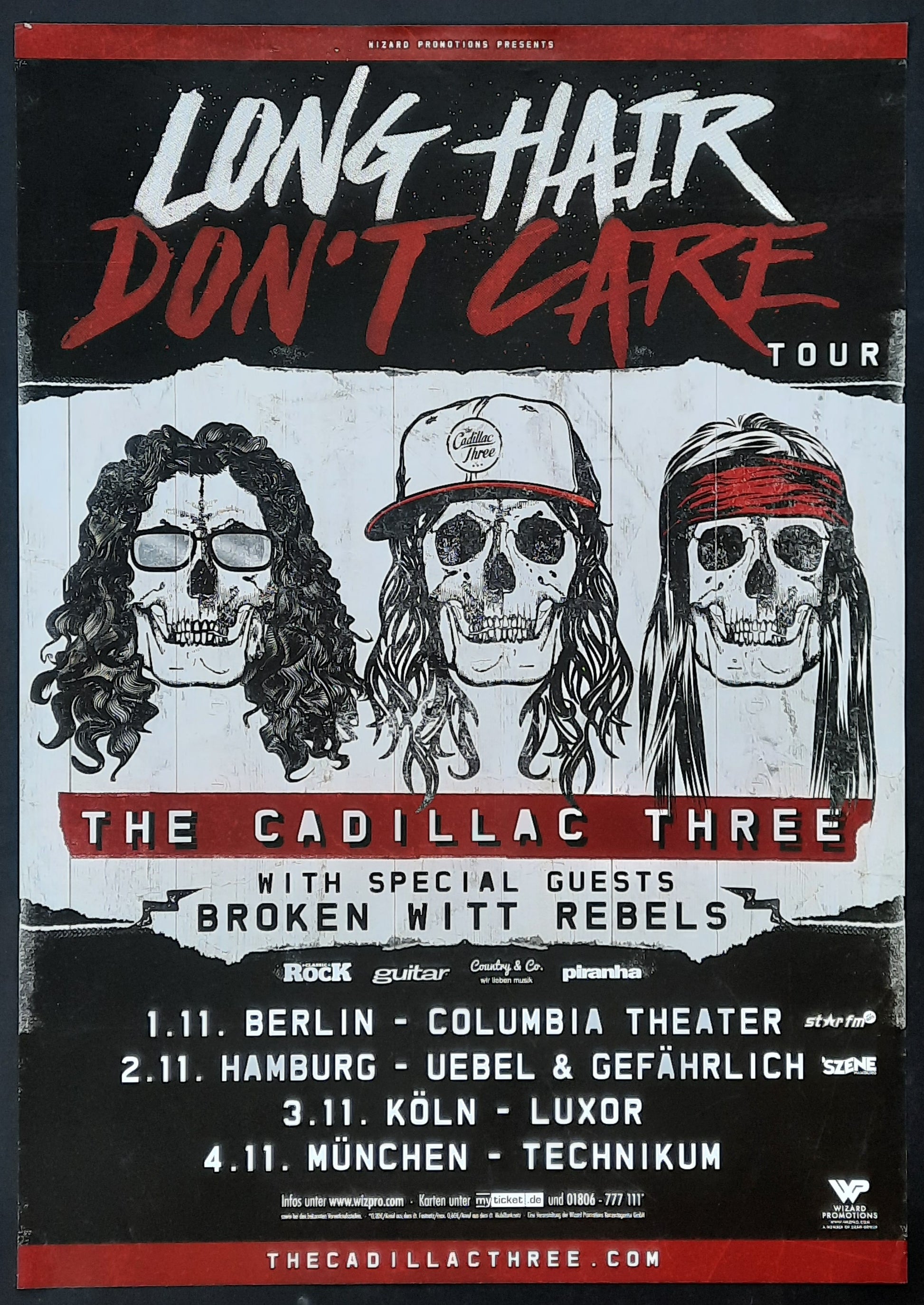 CADILLAC THREE Original Concert Poster 2017 Germany 1