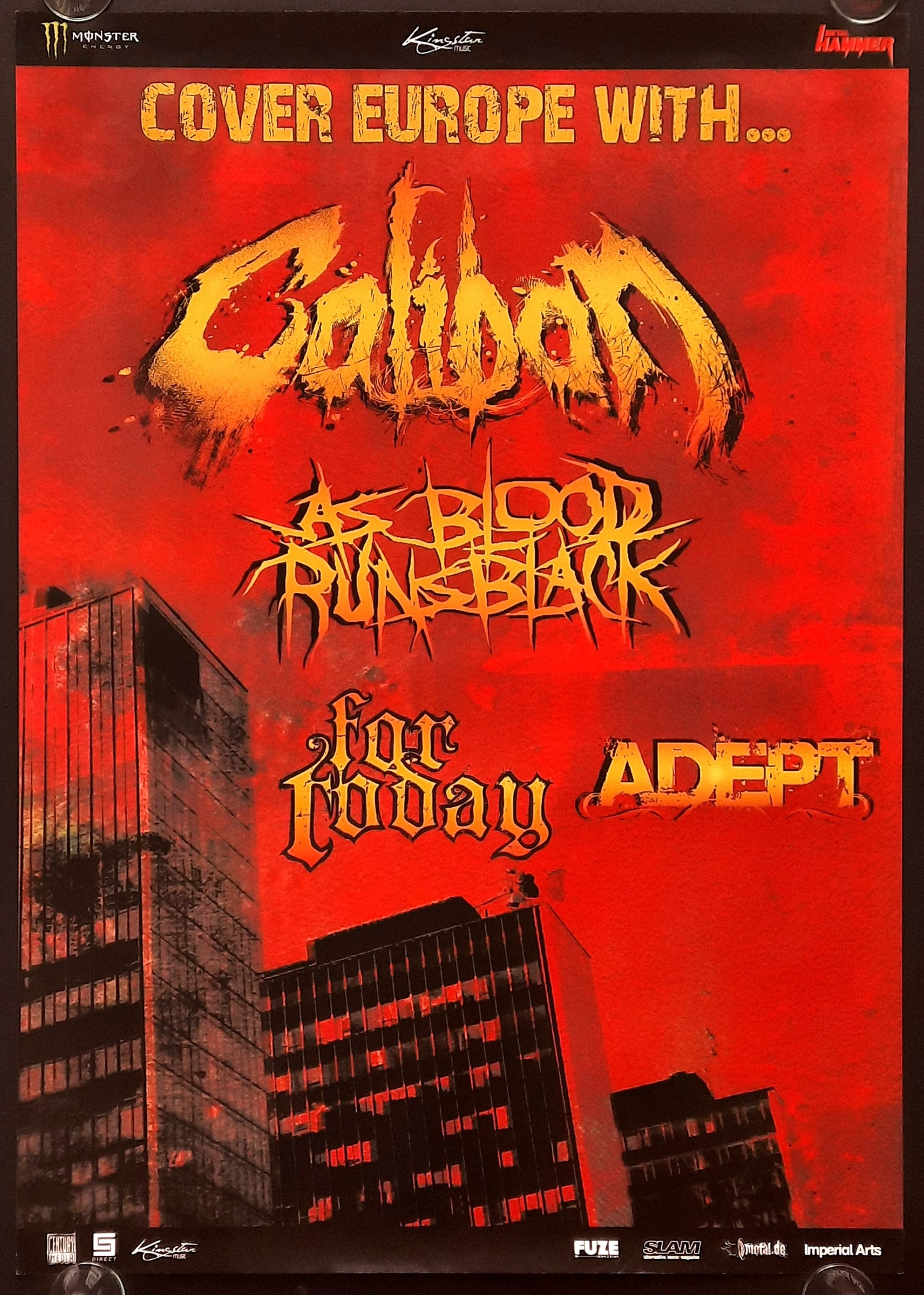 CALIBAN Original Concert Poster 2011 European Tour
