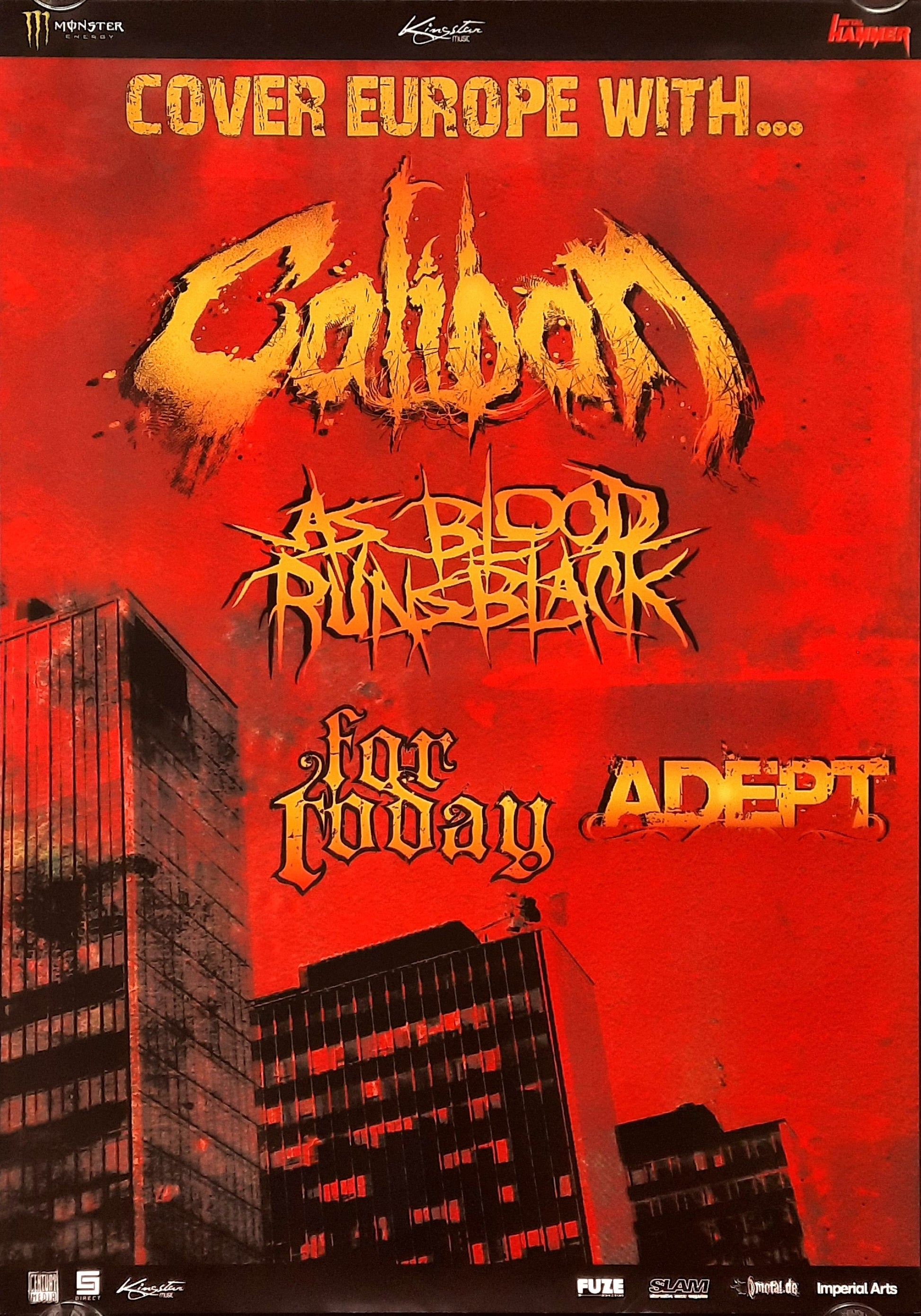 CALIBAN Original Concert Poster 2011 European Tour
