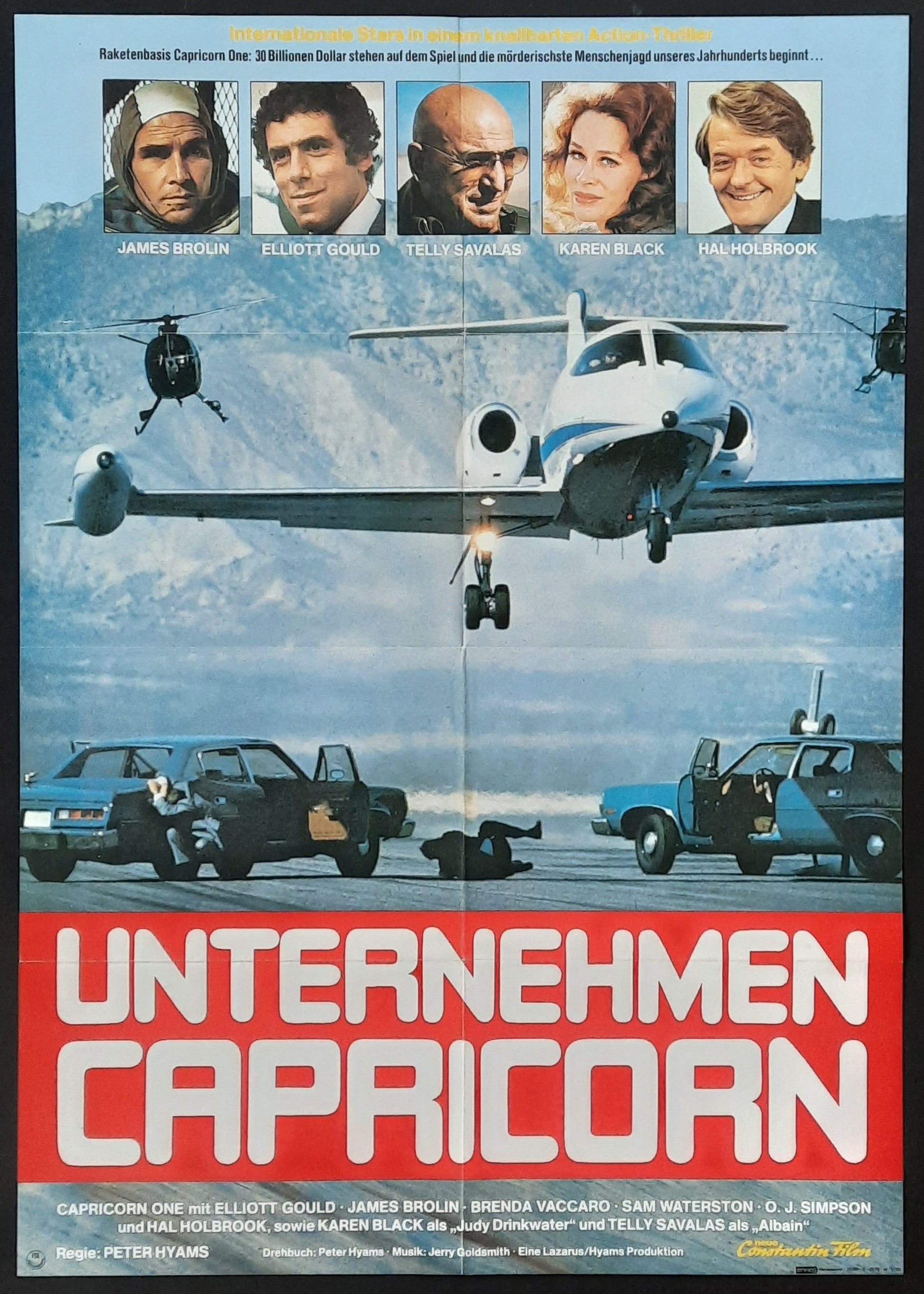 CAPRICORN ONE Original Movie Poster 1978 Peter Hyams German 1-Sheet