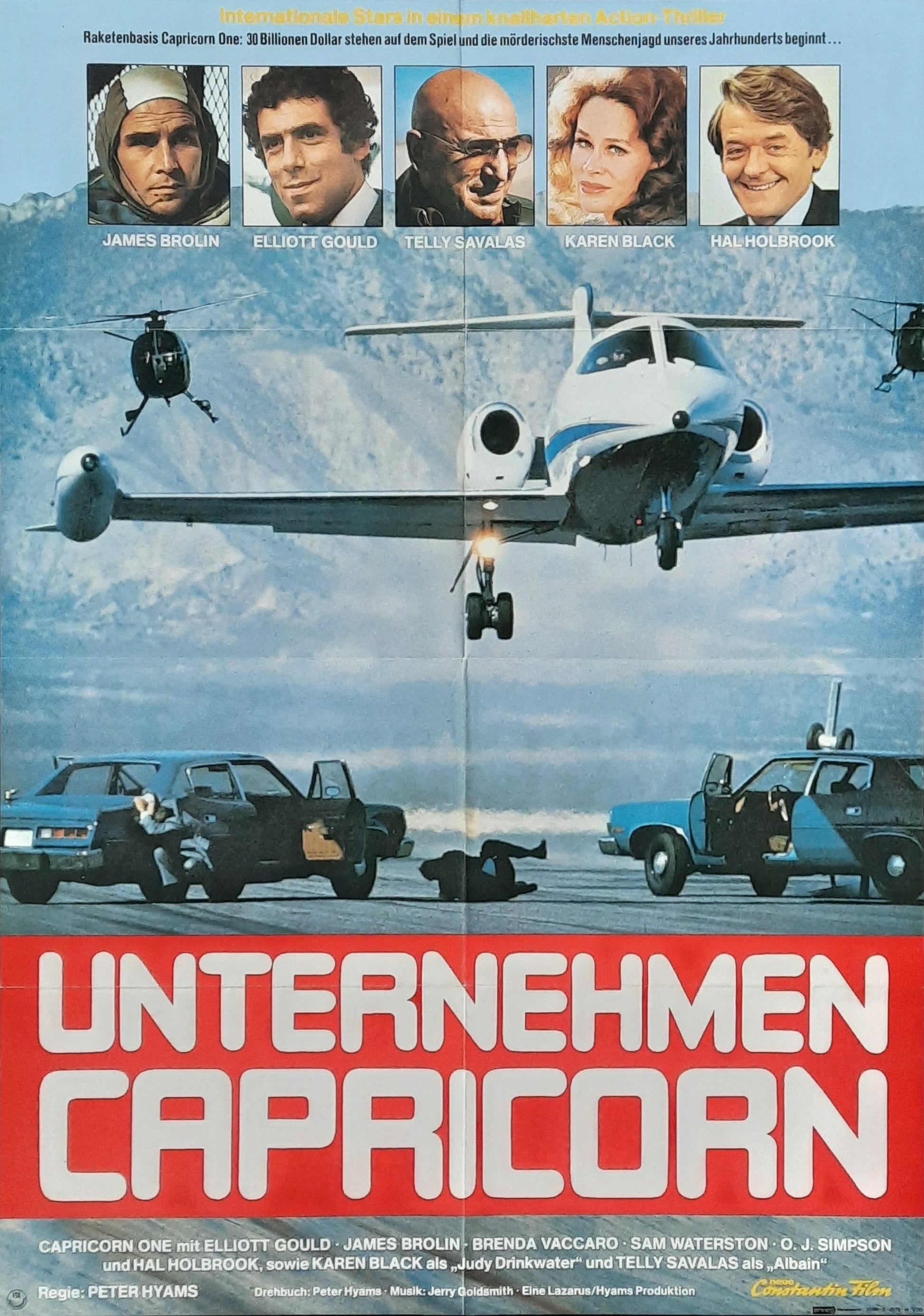 CAPRICORN ONE Original Movie Poster 1978 Peter Hyams German 1-Sheet