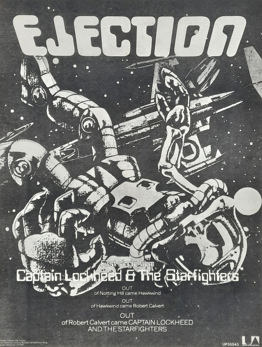 CAPTAIN LOCKHEED Original Press Ad/Poster - 1973 Single "Ejection"