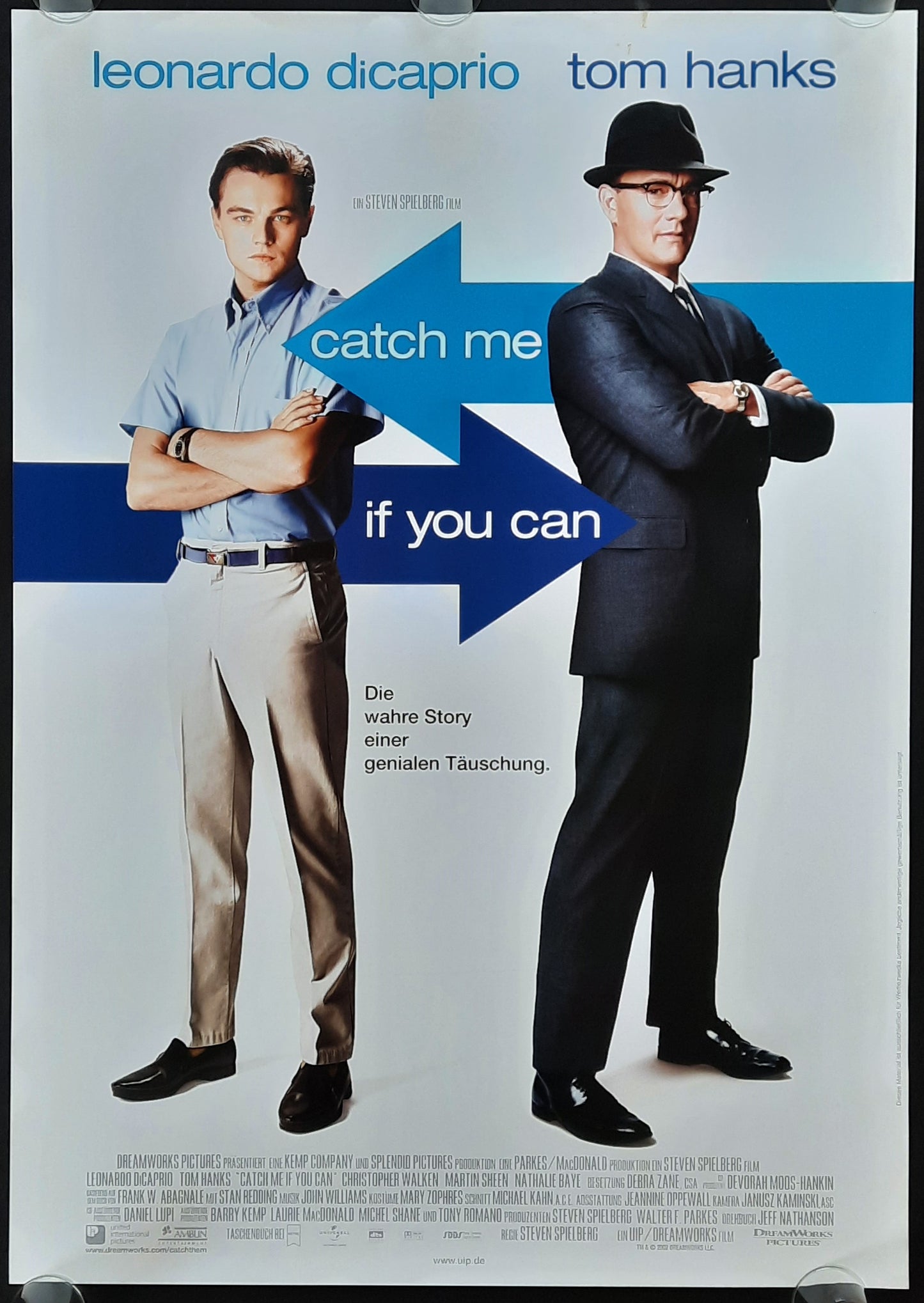 CATCH ME IF YOU CAN 2002 Dicaprio Hanks German 1-Sheet ROLLED