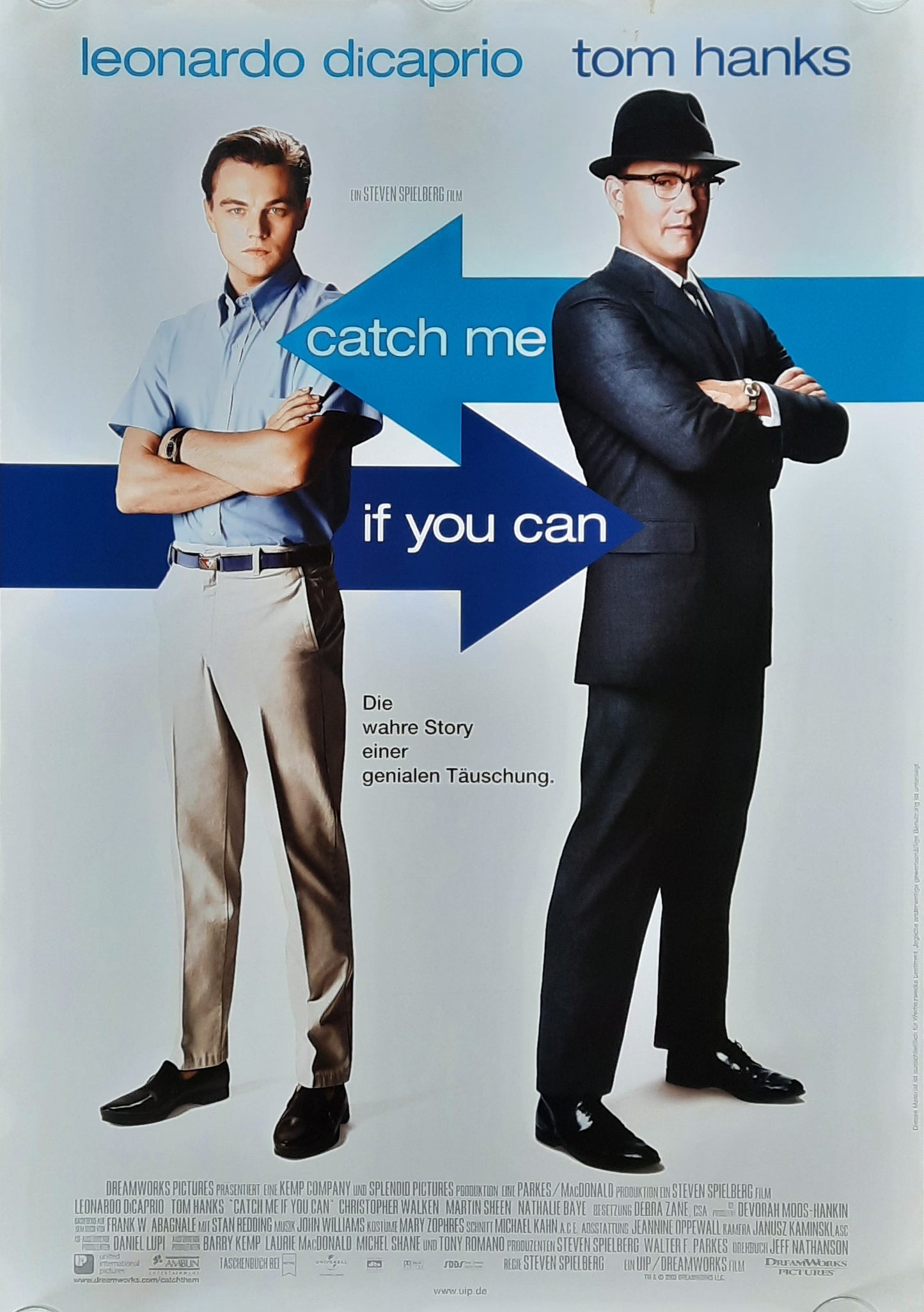 CATCH ME IF YOU CAN 2002 Dicaprio Hanks German 1-Sheet ROLLED 1