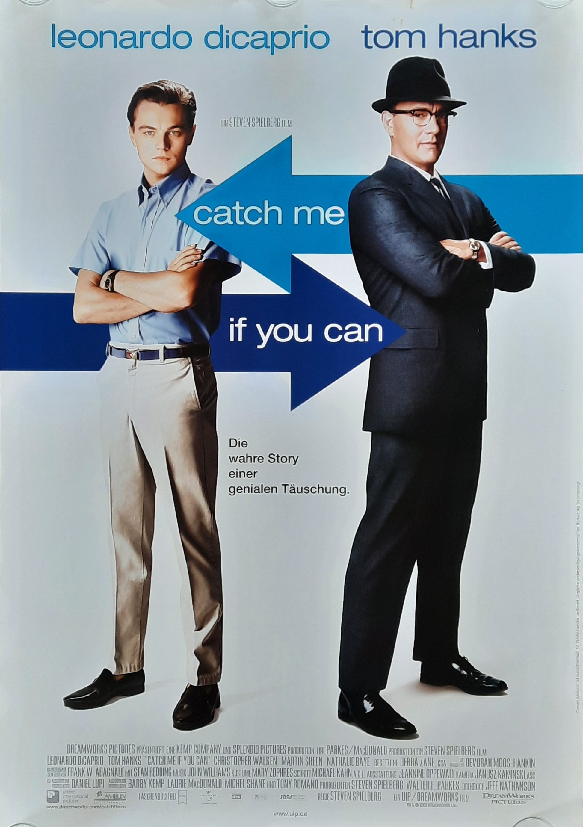 CATCH ME IF YOU CAN 2002 Dicaprio Hanks German 1-Sheet ROLLED 1