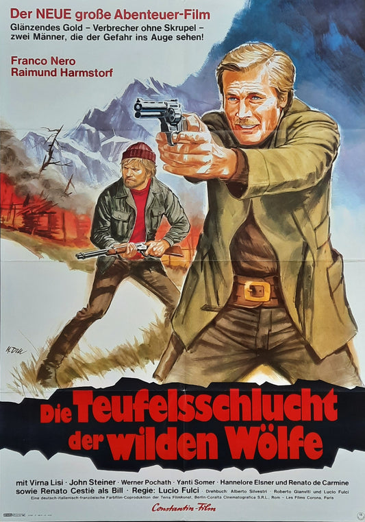 CHALLENGE TO WHITE FANG Original Movie Poster 1974 Franco Nero German 1-Sheet