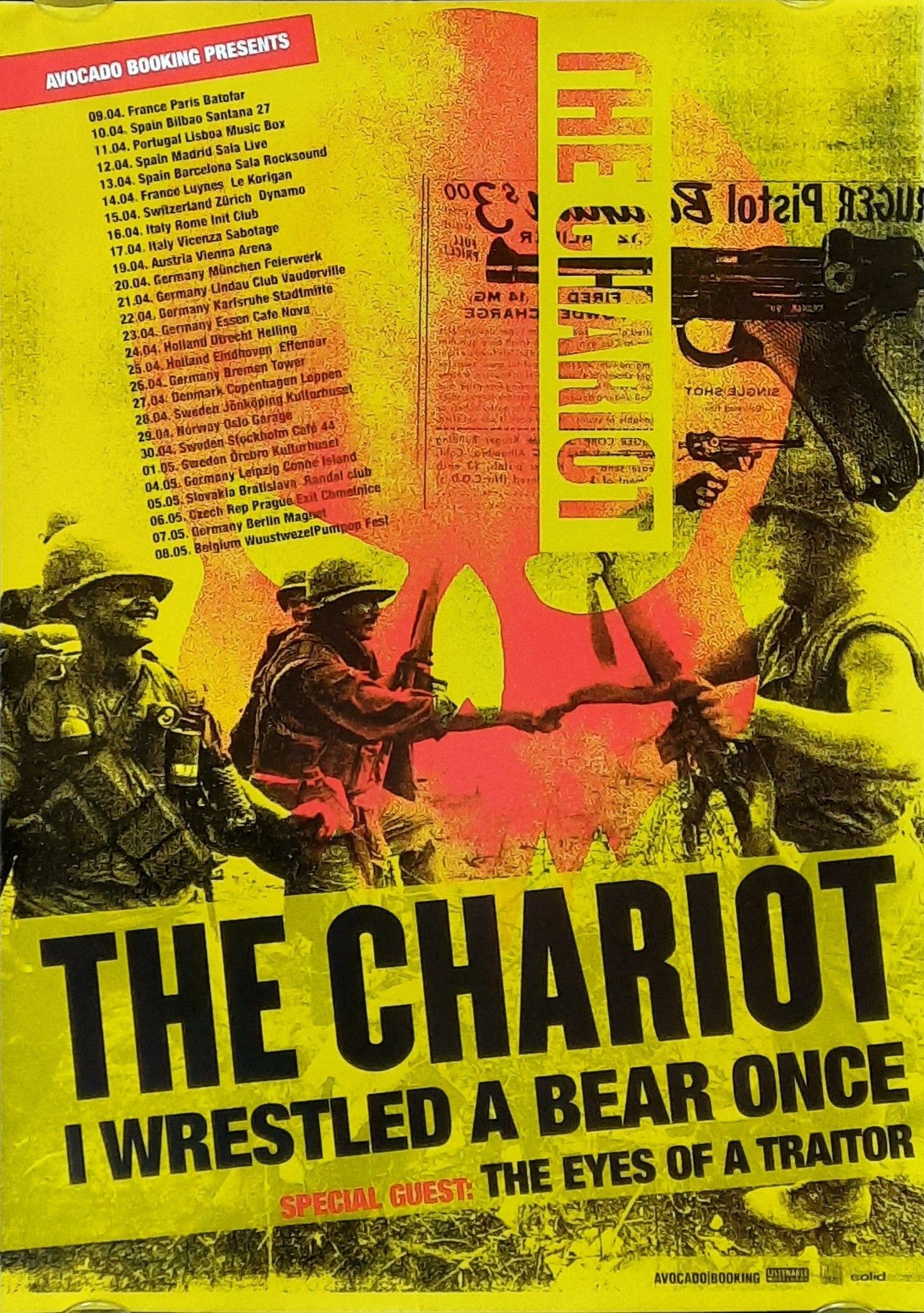 CHARIOT Original Concert Poster 2010 European Tour 42x59 (12)