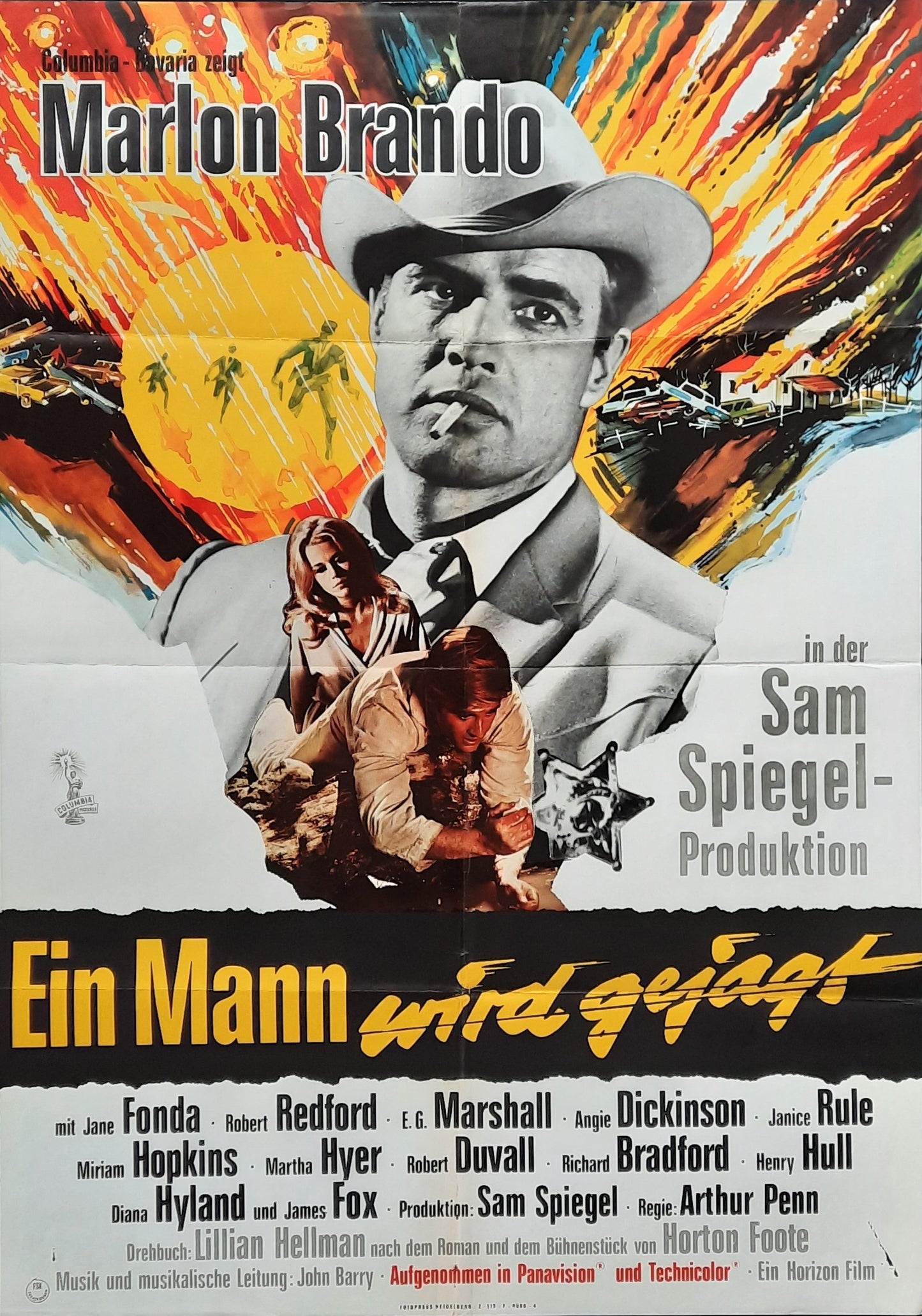 CHASE Original Movie Poster 1966 Brando Fonda Redford German 1-Sheet 1