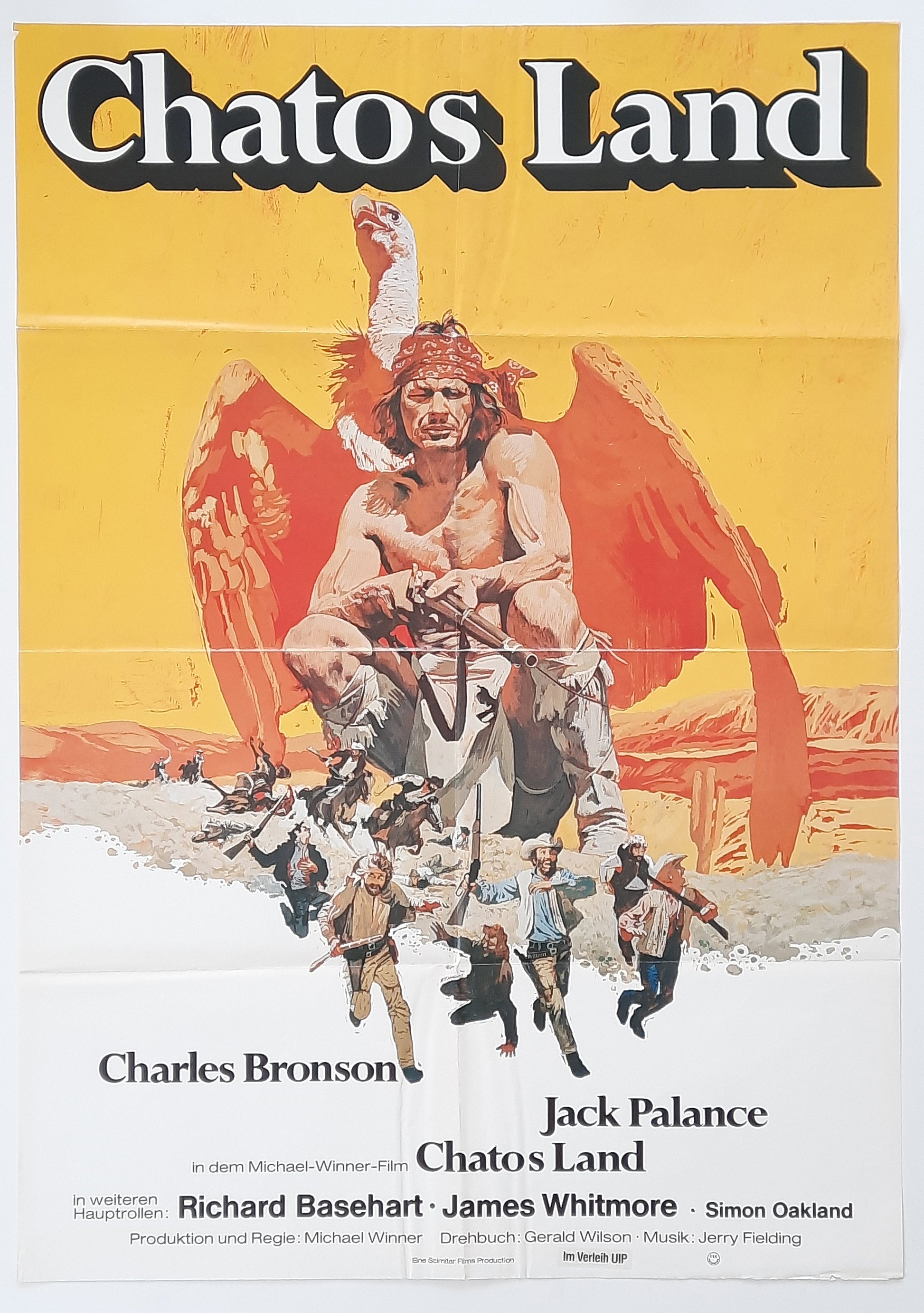 CHATOS LAND Original Movie Poster 1972 Charles Bronson German 1-Sheet 1