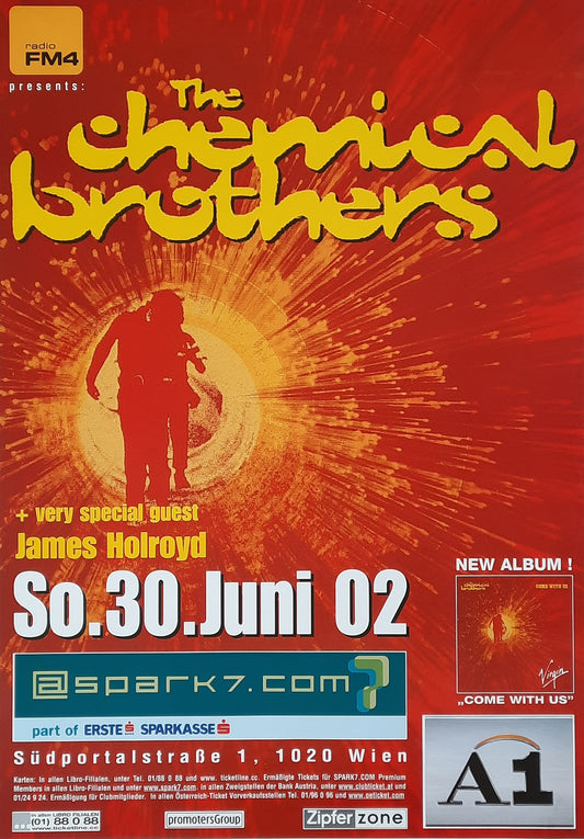 CHEMICAL BROTHERS Original Concert Poster June 30, 2002 Vienna Austria