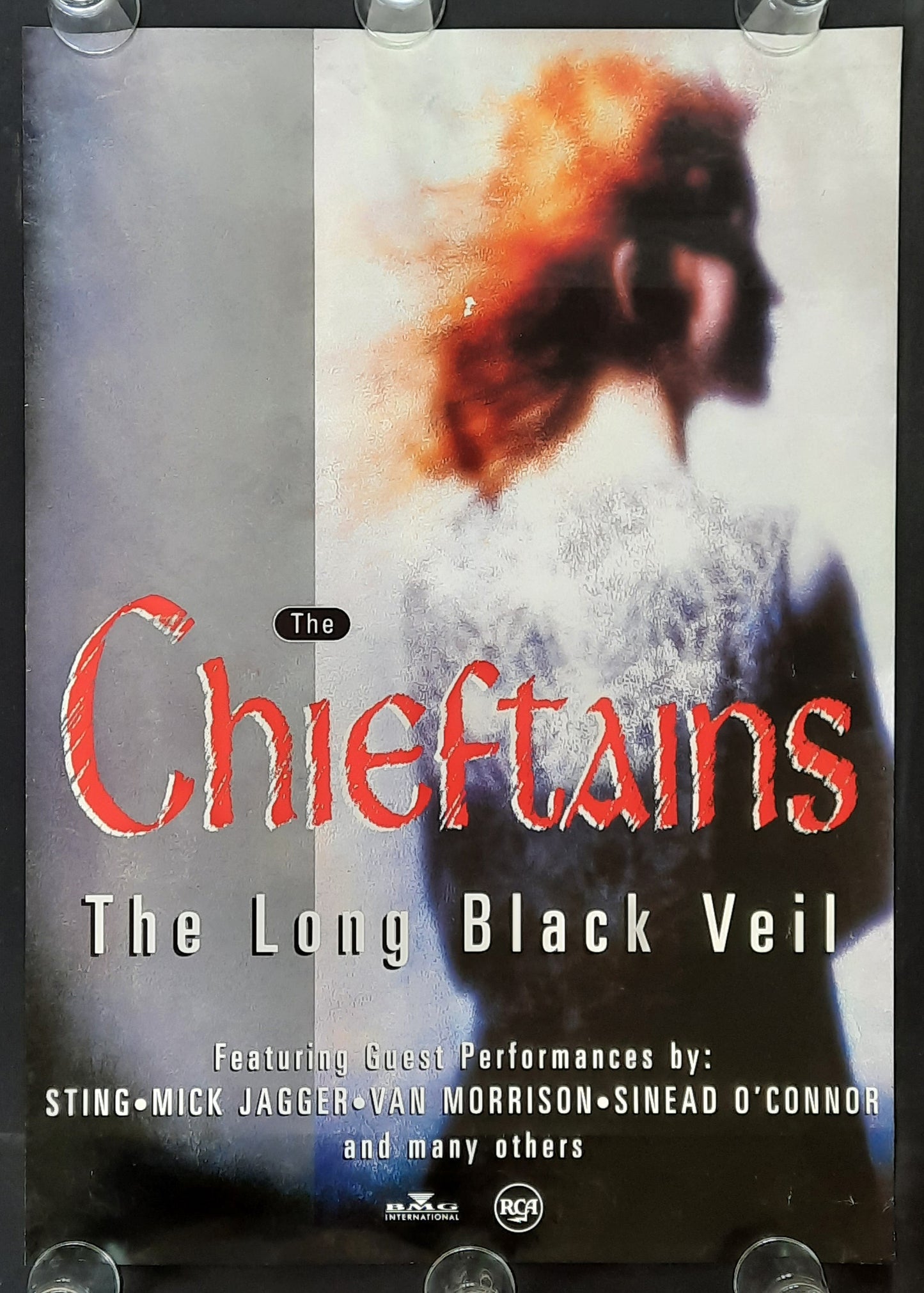 CHIEFTAINS Original Promotion Poster - 1995 Album THE LONG BLACK VEIL 1