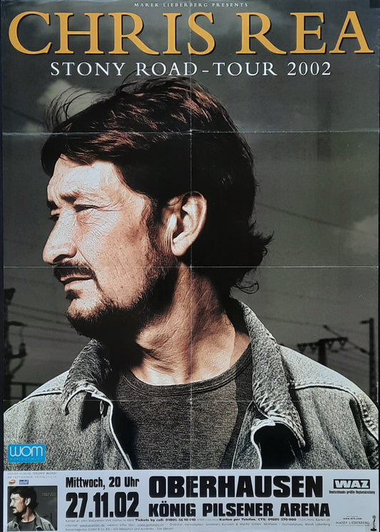 CHRIS REA Original Concert Poster November 27, 2002 Oberhausen Germany