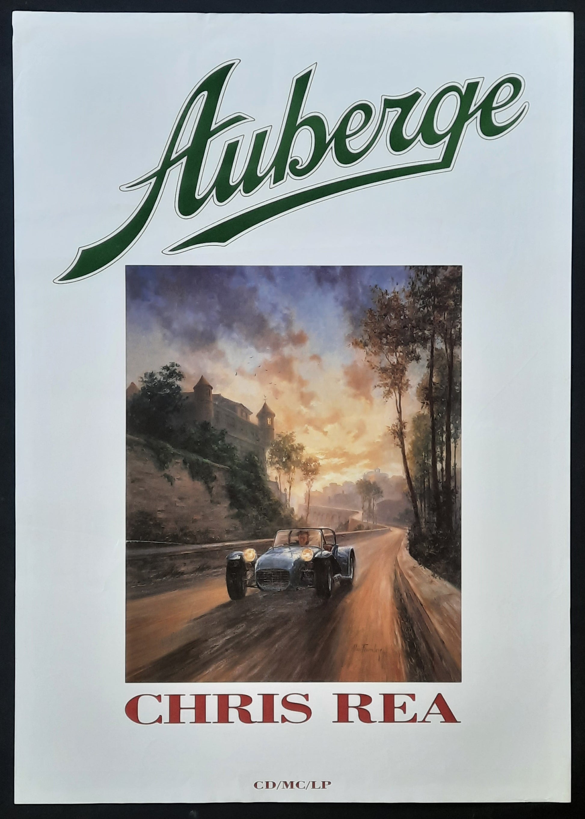 CHRIS REA Original Promotion Poster - 1991 Album AUBERGE
