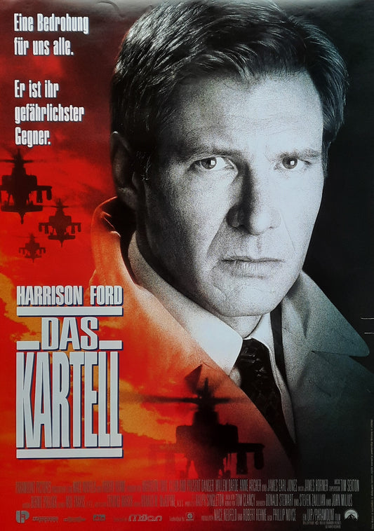 CLEAR AND PRESENT DANGER  Original Movie Poster 1994 Harrison Ford German 1-Sheet Poster rolled