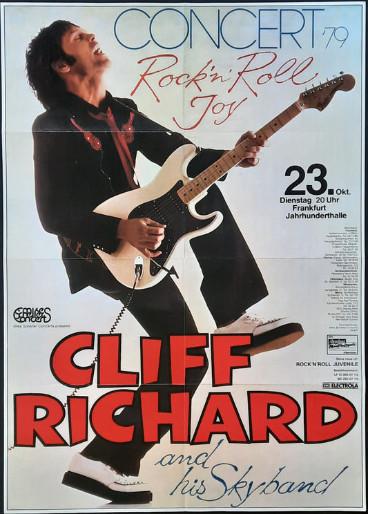 CLIFF RICHARD Original Concert Poster October 23, 1979 Frankfurt Germany 1