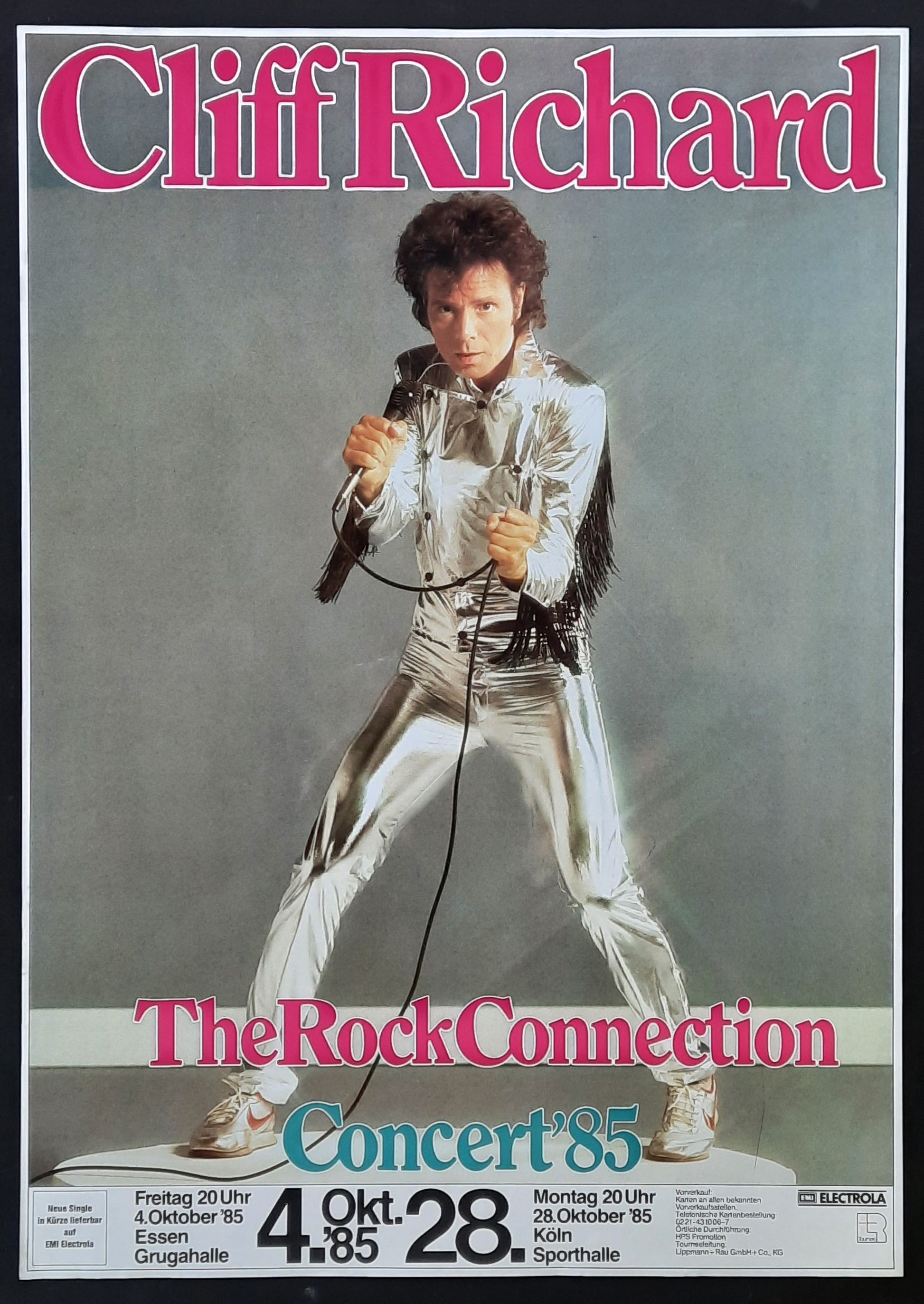 CLIFF RICHARD Original Concert Poster October 4, 1985 Essen Germany