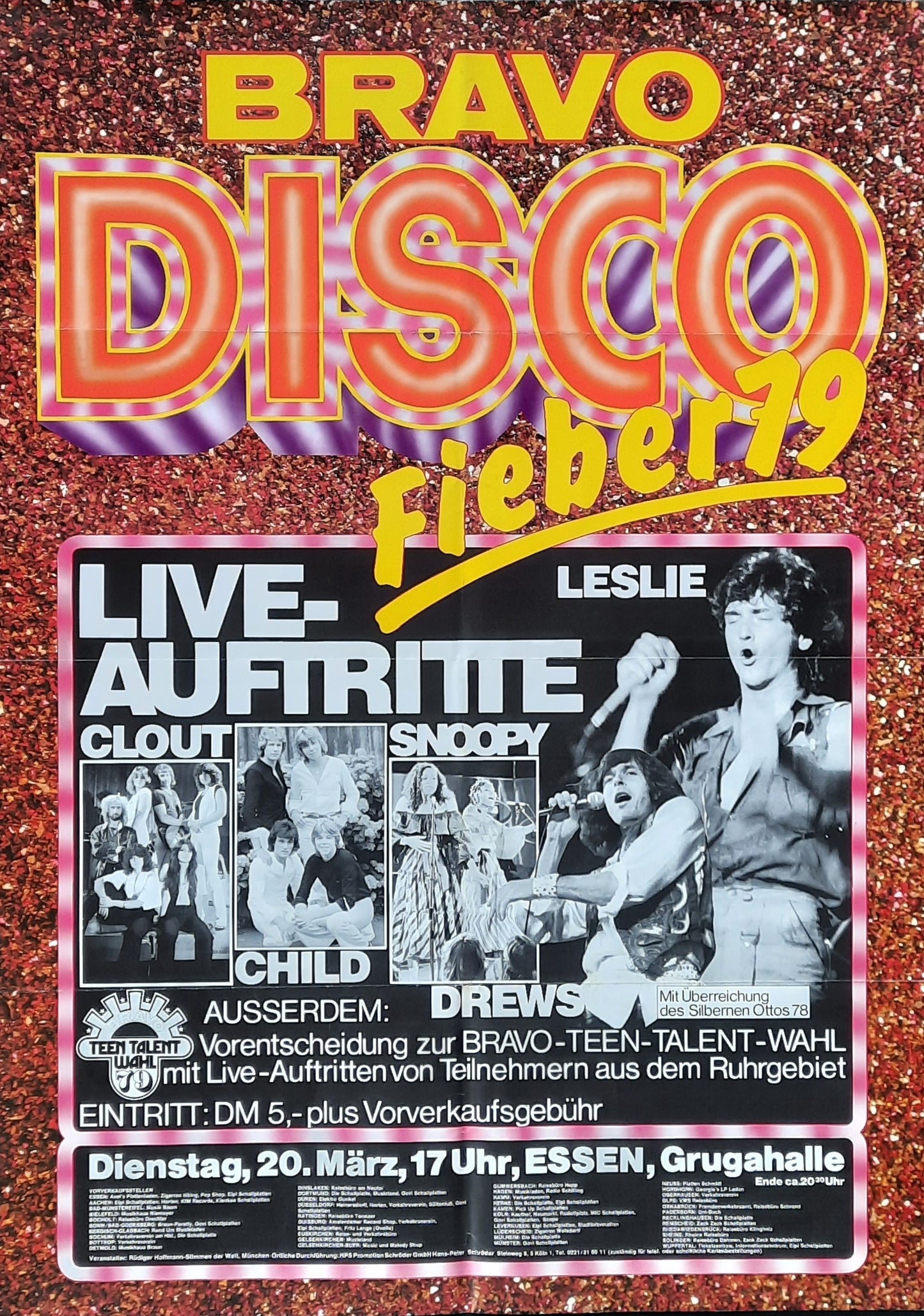 CLOUT SNOOPY CHILD Original Concert Poster 1979 Essen Germany BRAVO DISCO FIEBER 1