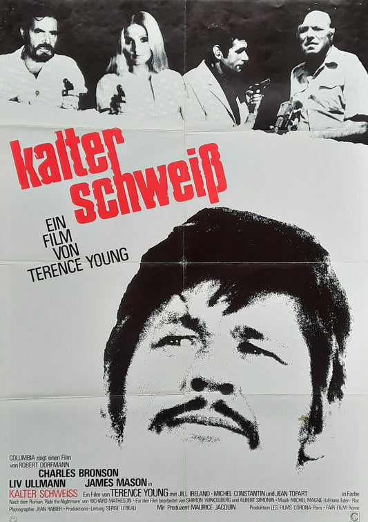 COLD SWEAT 1971 Charles Bronson Liv Ullmann German 1-Sheet Movie Poster