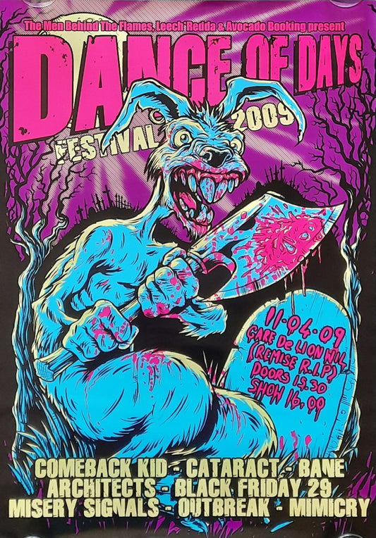COMEBACK KIDS - CATARACT Original Concert Poster April 11, 2009 DANCE OF DAYS Festival A2 1