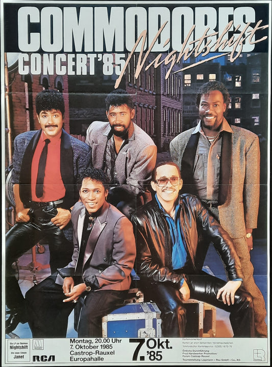 COMMODORES Original Concert Poster October 7, 1985 Germany