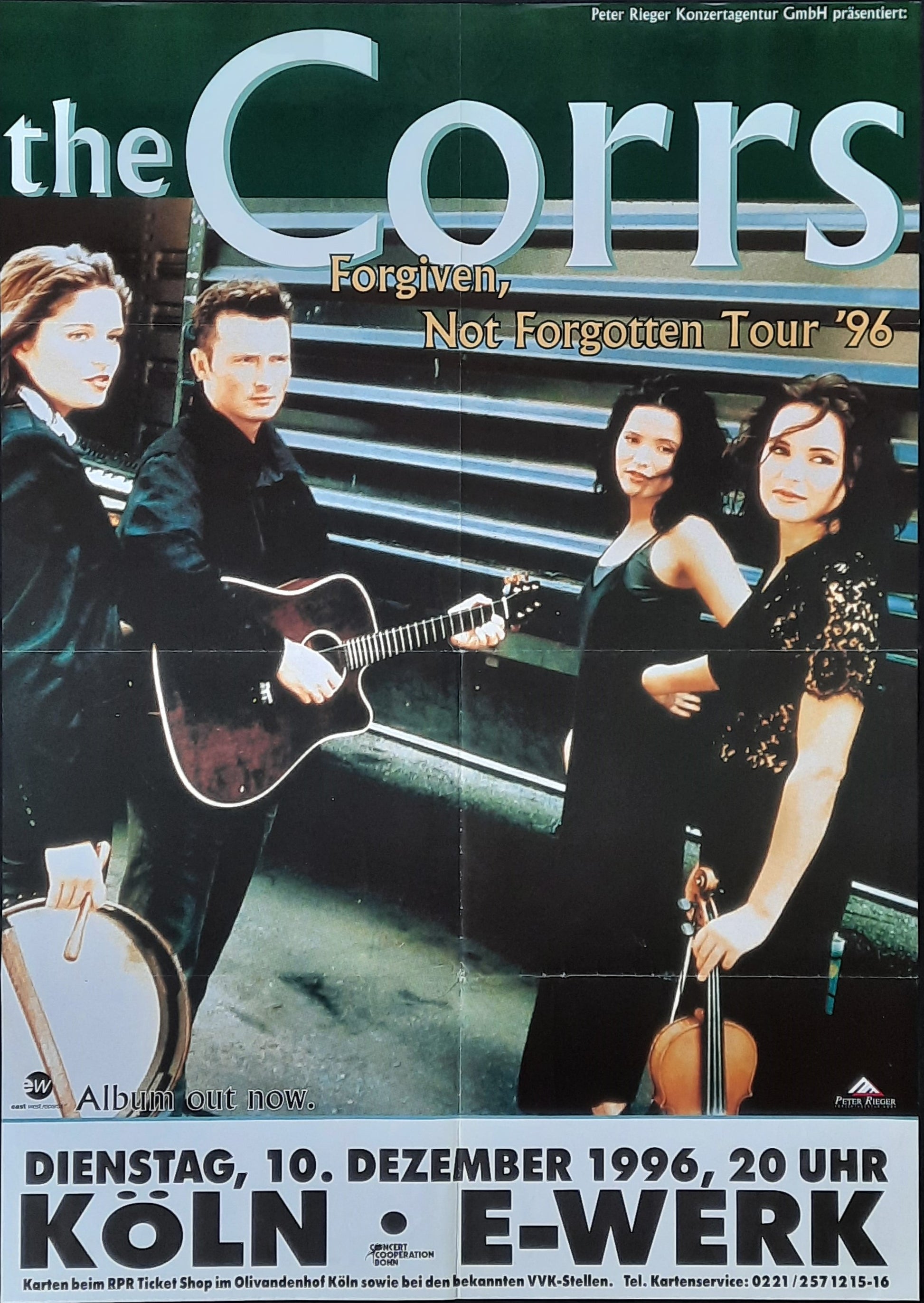 CORRS Original Concert Poster December 10, 1996 Cologne Germany