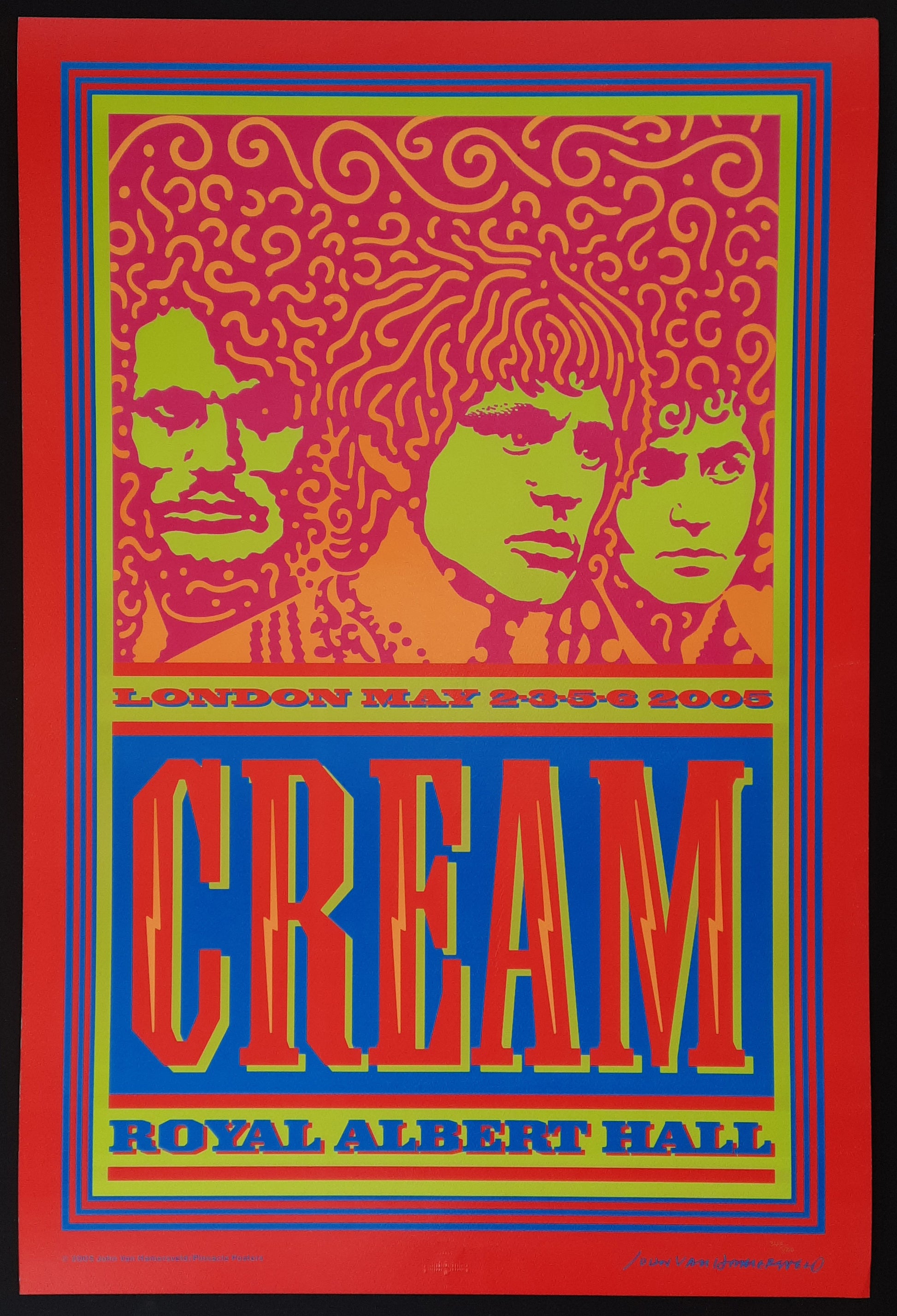 CREAM Original Concert Poster 2005 Reunion London, limited Edition 340/500 by Hamersveld 1
