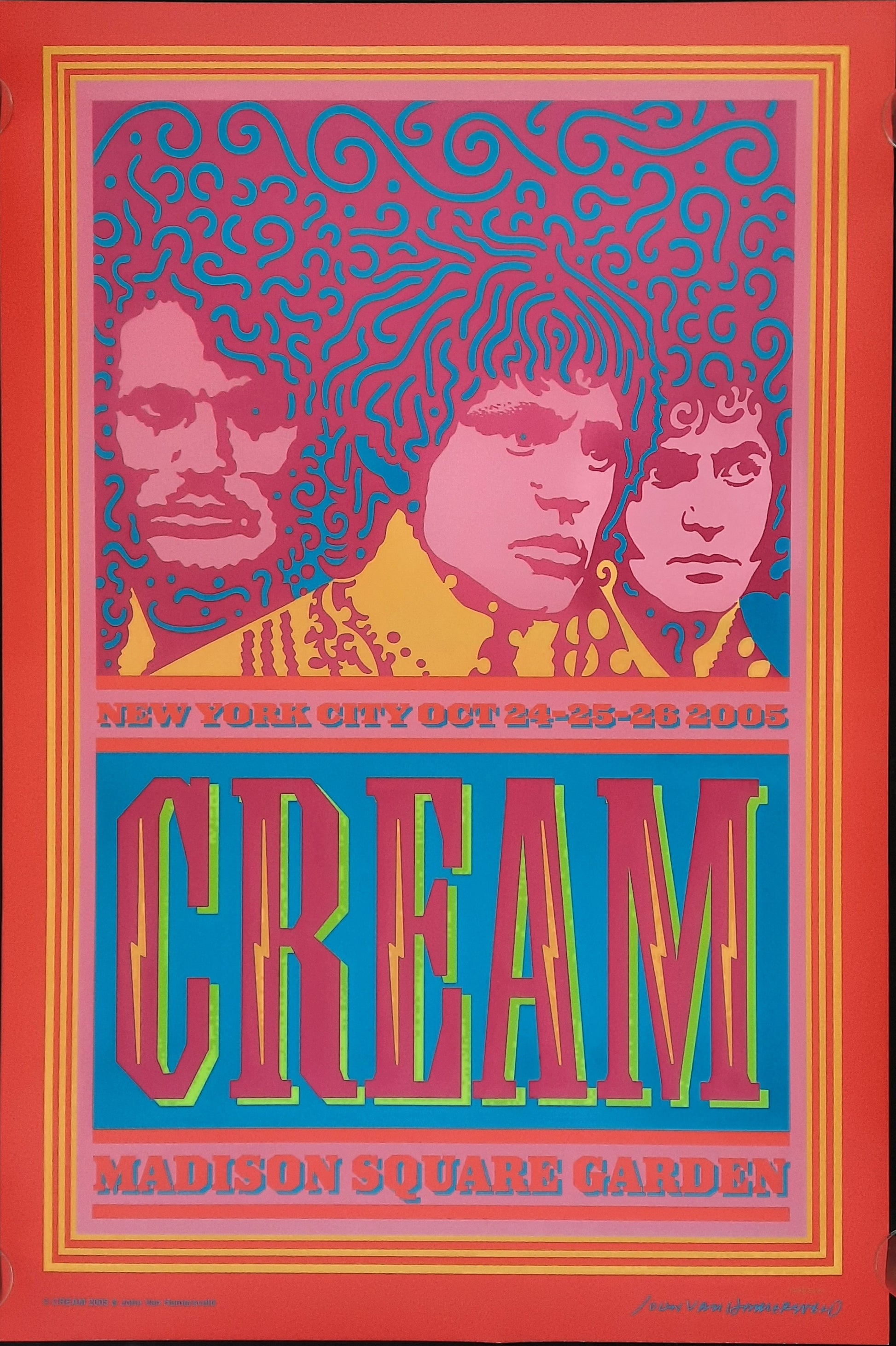 CREAM Original Concert Poster 2005 Reunion New York, limited Edition 1267/3000