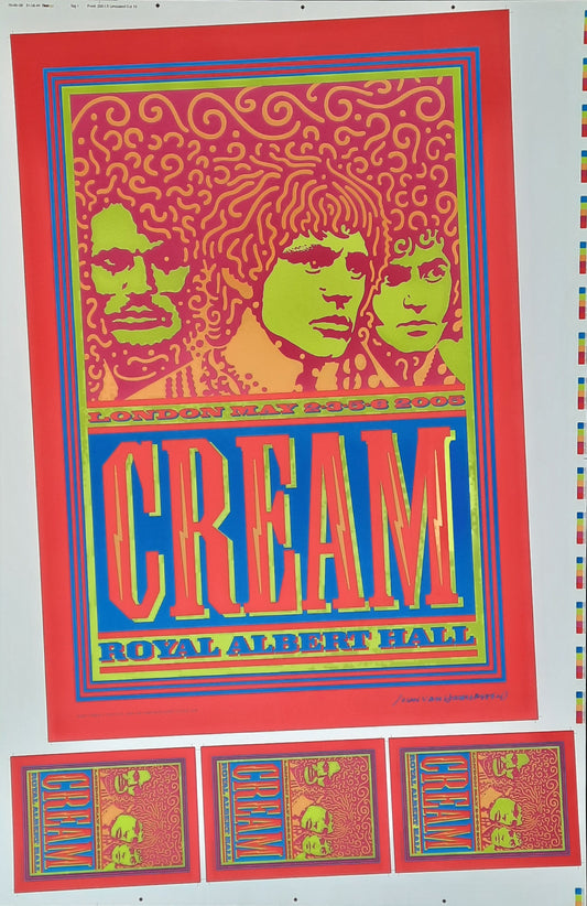 CREAM Original Concert Poster & Handbill 2005 Reunion London PRINTERS PROOF