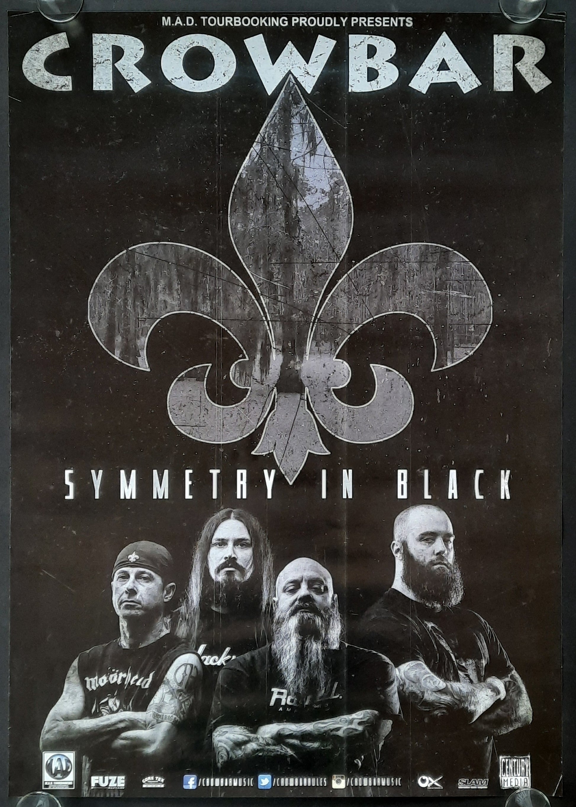 CROWBAR Original Concert Poster 2014 Symmetry In Black Tour