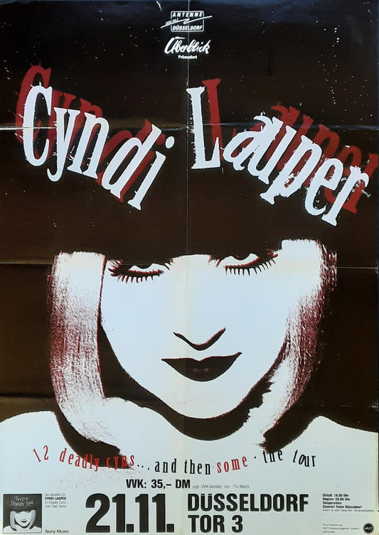 CYNDI LAUPER Original Concert Poster November 21. 1994 Duesseldorf Germany 1
