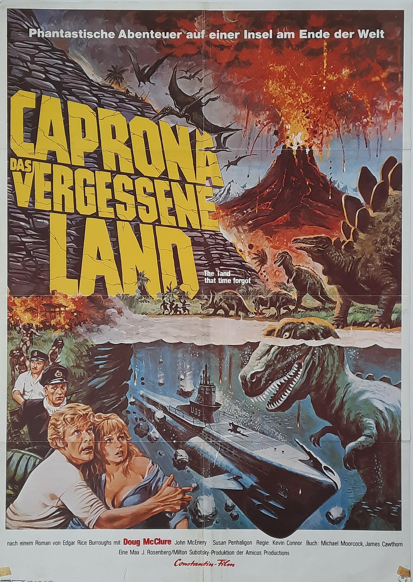 CAPRONA - THE LAND THAT TIME FORGOT 1974 German 1-Sheet Movie Poster
