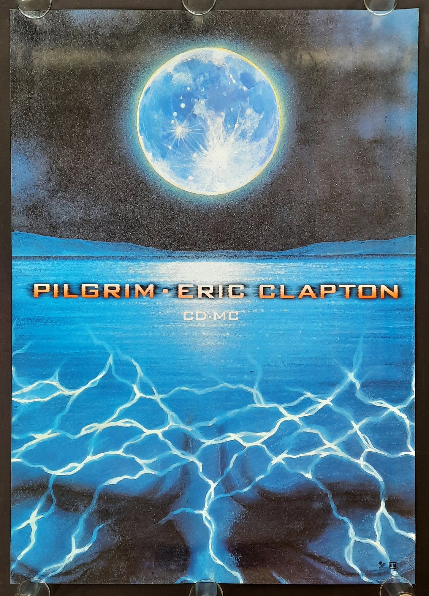 ERIC CLAPTON 1998 Promotion Poster Album "Pilgrim" 1st print! 23 x 33 ''