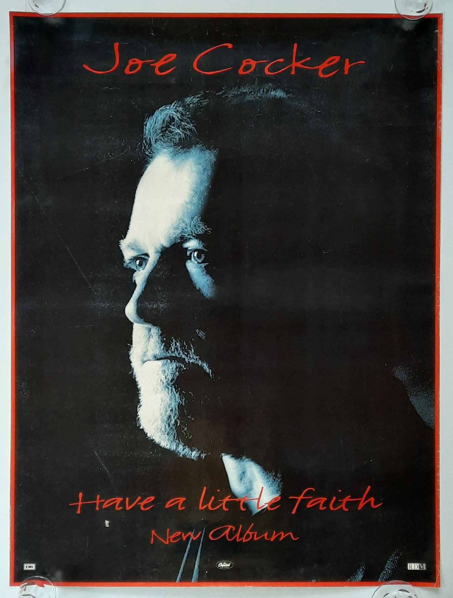 JOE COCKER 1994 Promo Poster "Have A Little Faith" Album 1st print