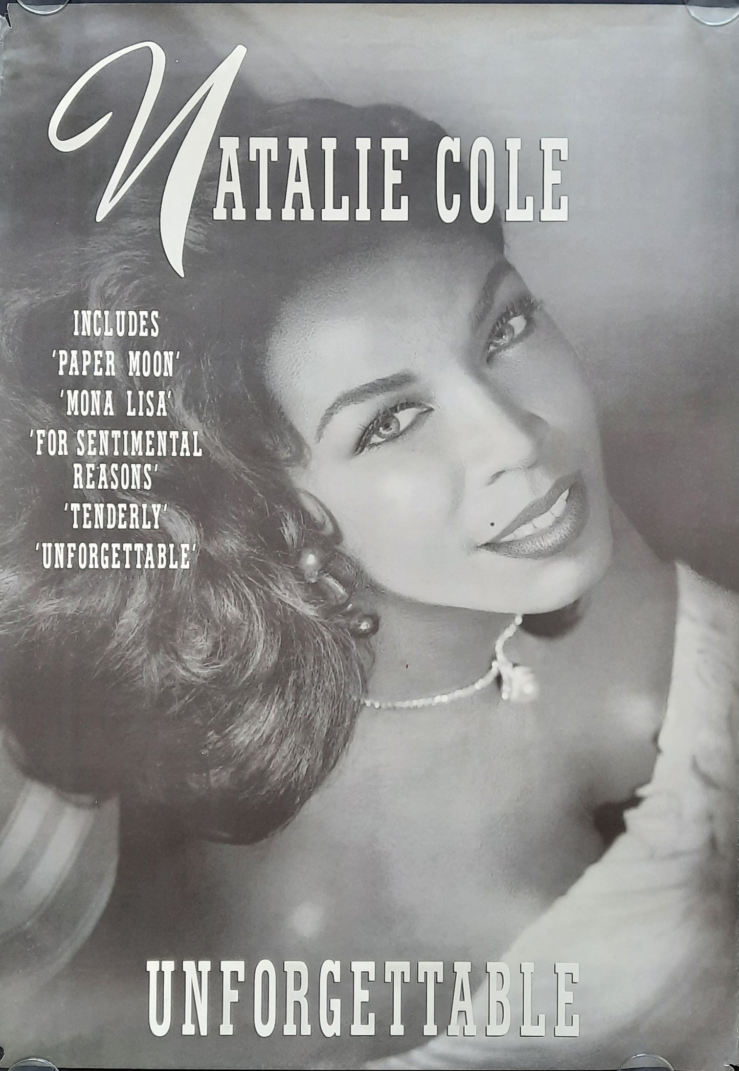 NATHALIE COLE 1991 Promotion Poster Album "Unforgettable" 1st print